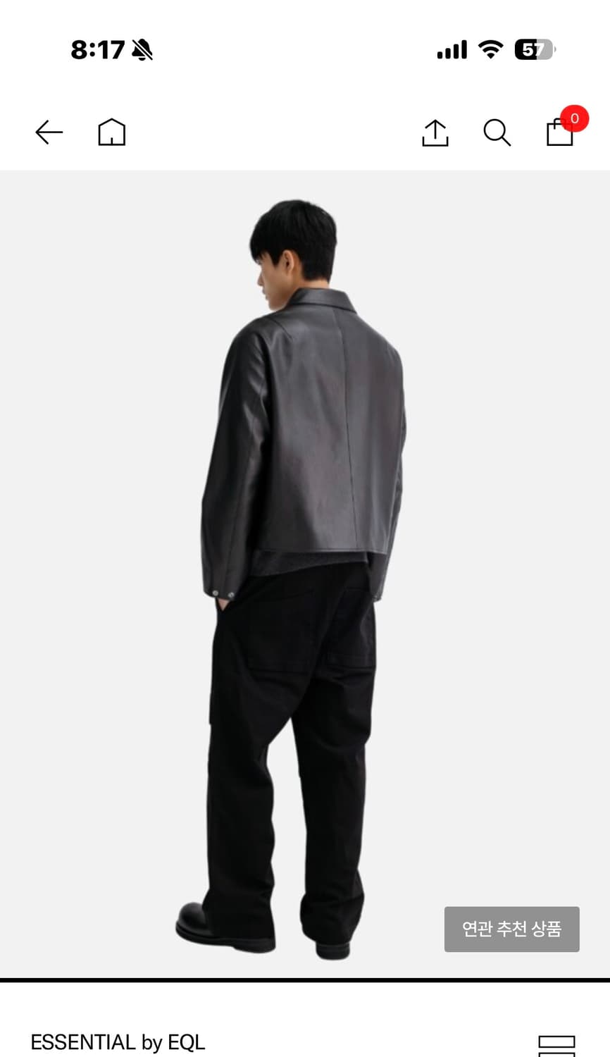 에센셜바이이큐엘 비건레더 자켓 xl 상품이미지2