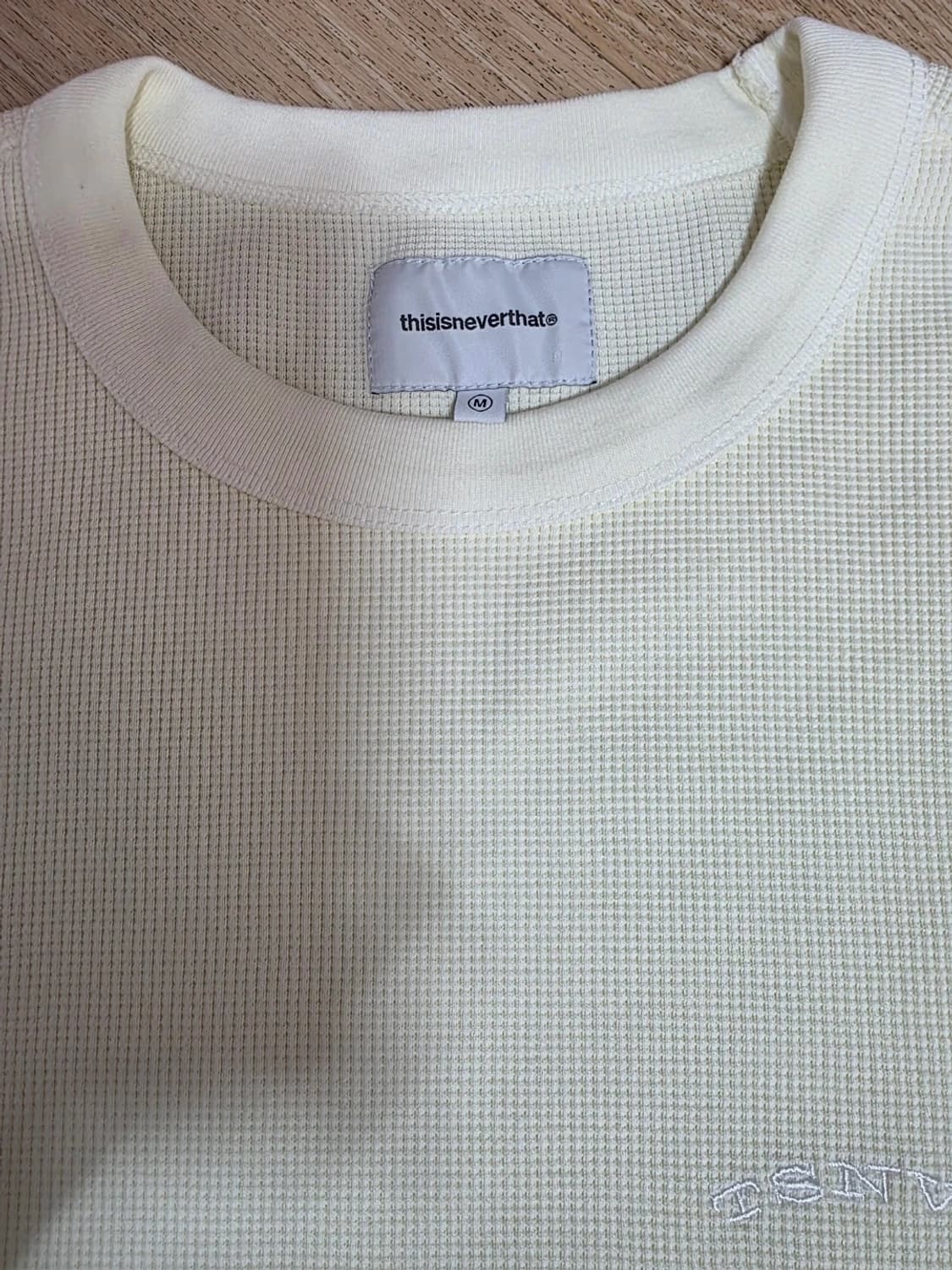 디스이즈네버댓 와플 롱슬리브 긴팔티 아이보리 M 상품이미지3