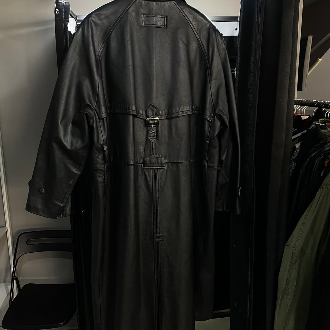 빈티지 가죽 롱코트 50 실측 XL 상품이미지5