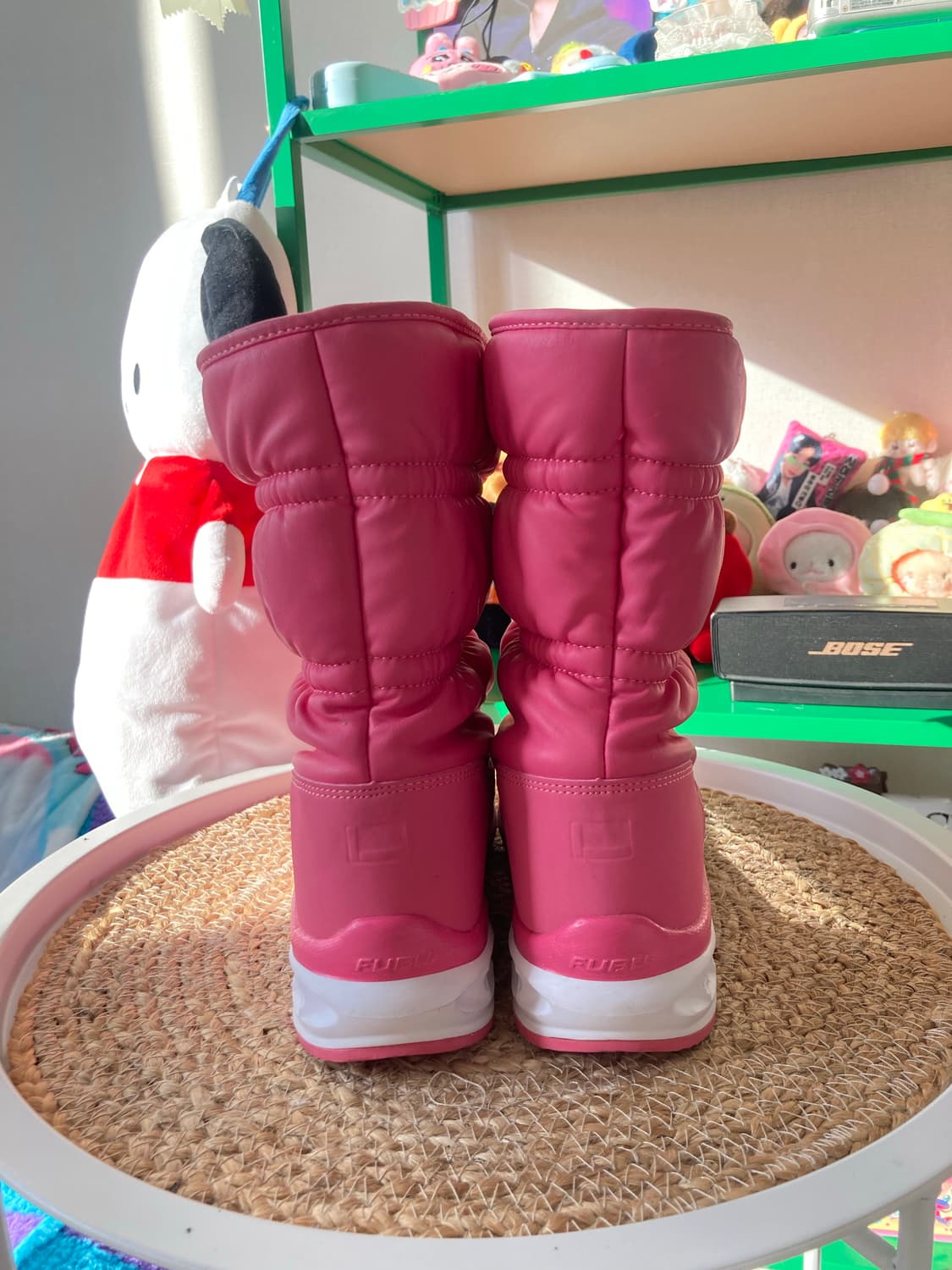 후부 갸루 하구미 사와코 하치 나나 핑크 퍼 부츠 250 상품이미지5