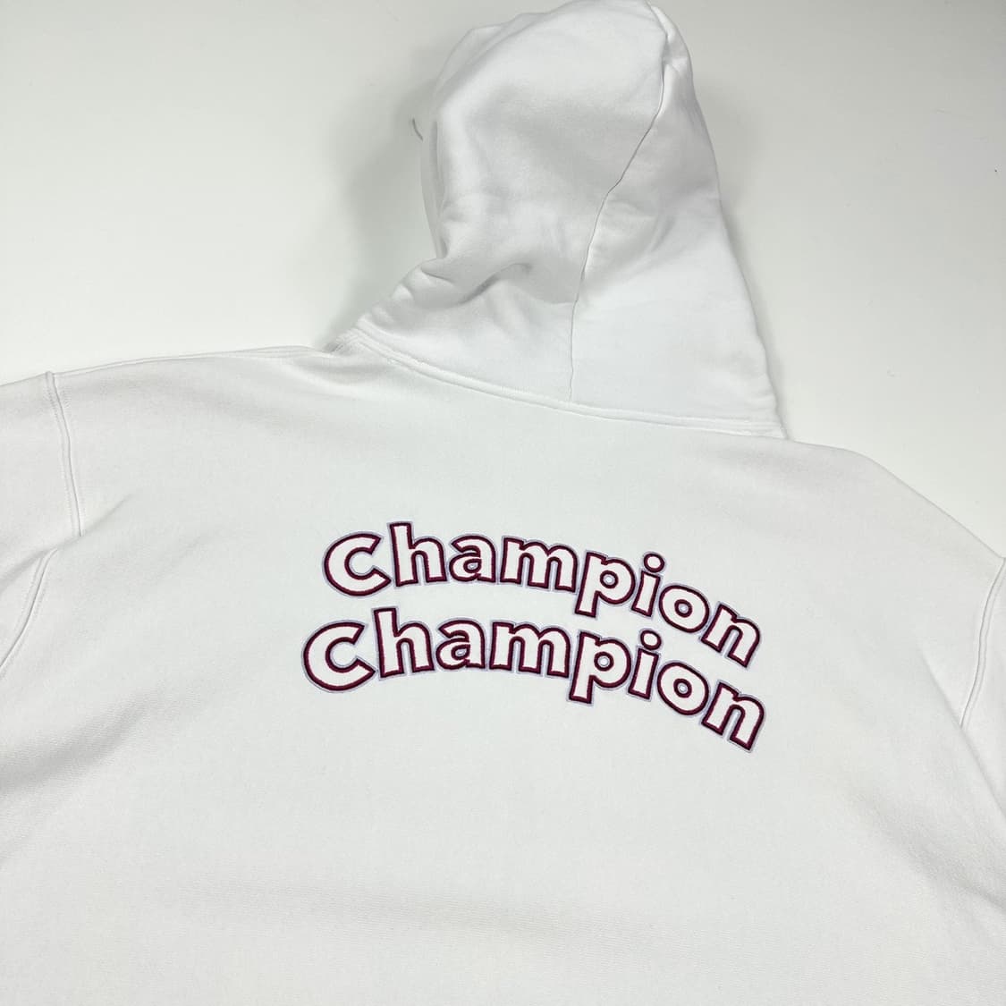 챔피온 리버스위브 백로고 화이트 후드티 (3XL) 상품이미지4