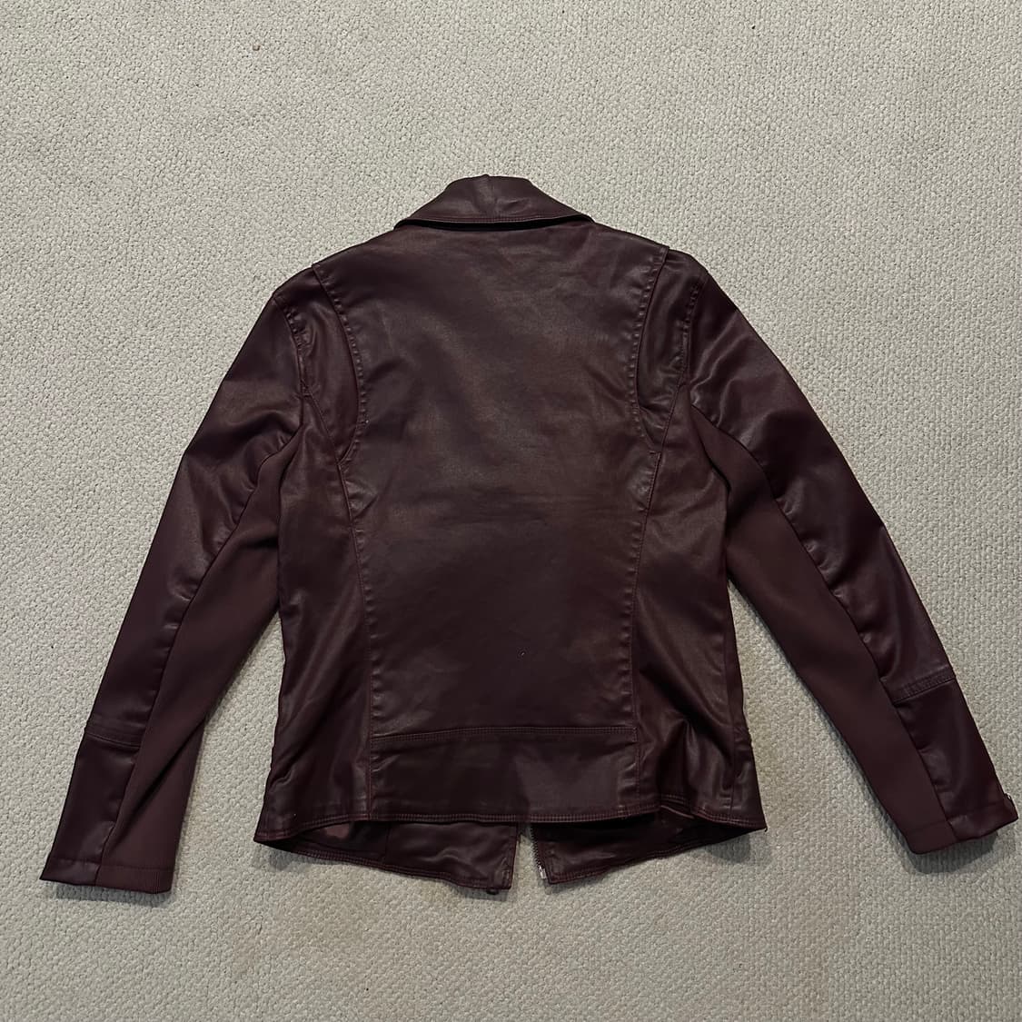 아르마니 Armani 코티드 버건디 라이더 자켓 상품이미지9