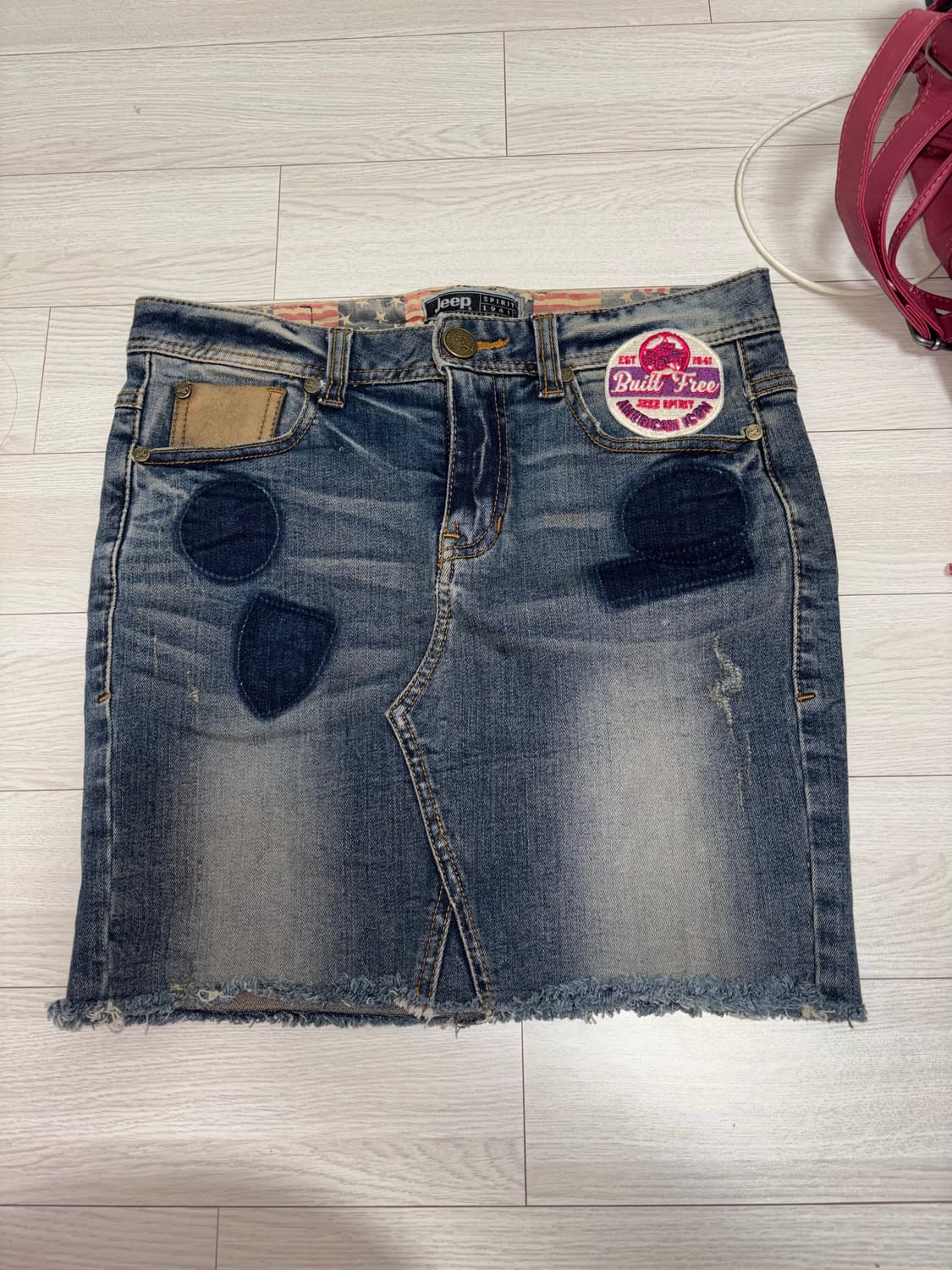 지프 데님 미니스커트 y2k 갸루  상품이미지1
