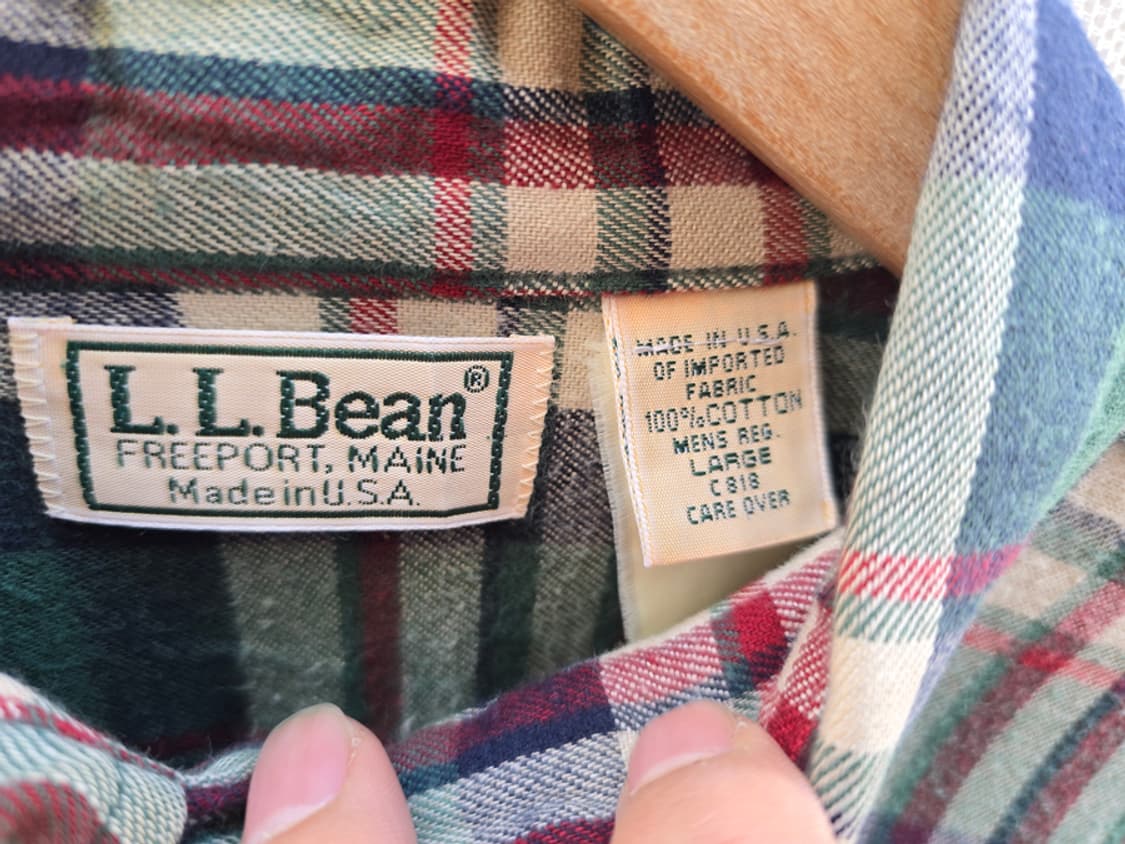 90s 엘엘빈 플란넬 셔츠 상품이미지5