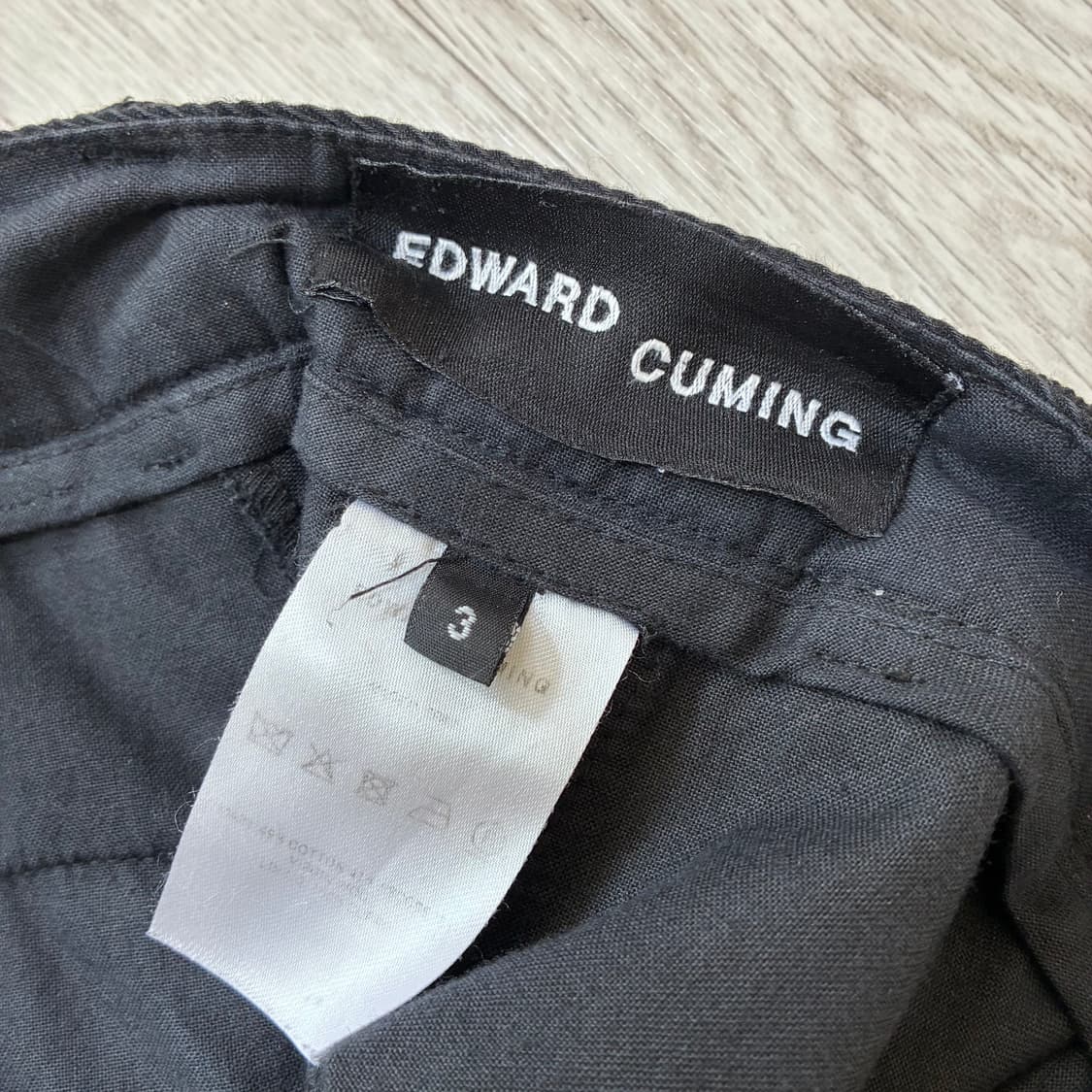 [3] 에드워드 커밍 블랙 코튼 레이온 팬츠 상품이미지5