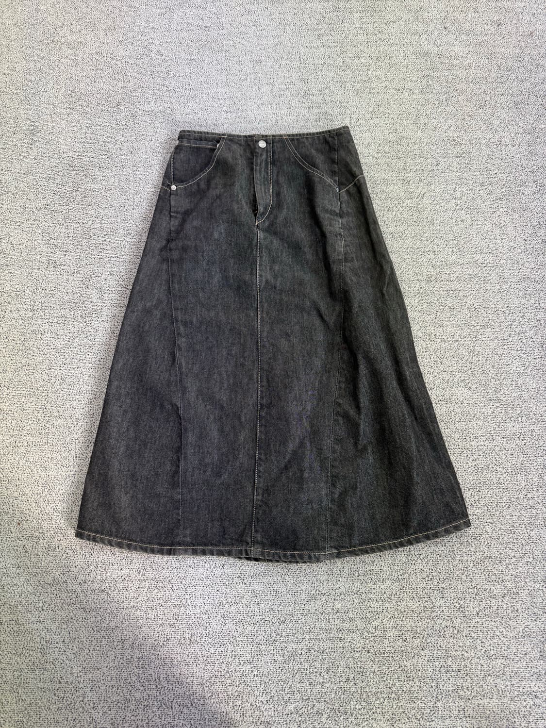 리바이스 흑청 데님 롱스커트 상품이미지6