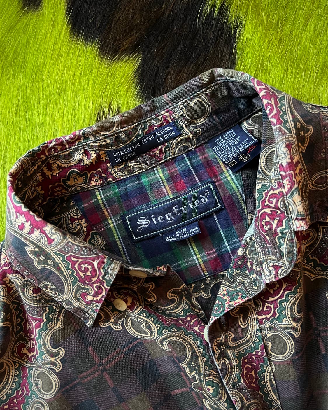 1990s Signfried Paisley Western Shirt 상품이미지4