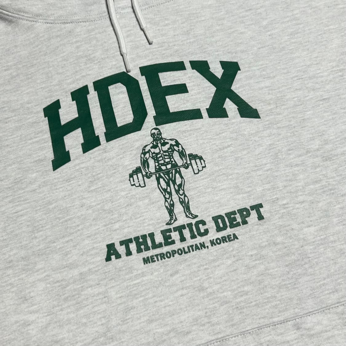 [L] Hdex 에이치덱스 컴프레이션 멜란지 화이트 후드티 상품이미지5
