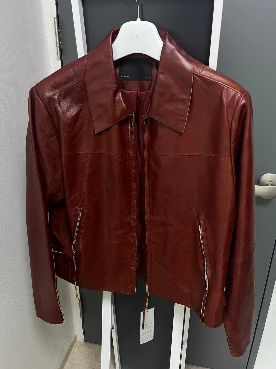 LEMARD 르마드 레더자켓 레드 2size 상품이미지3