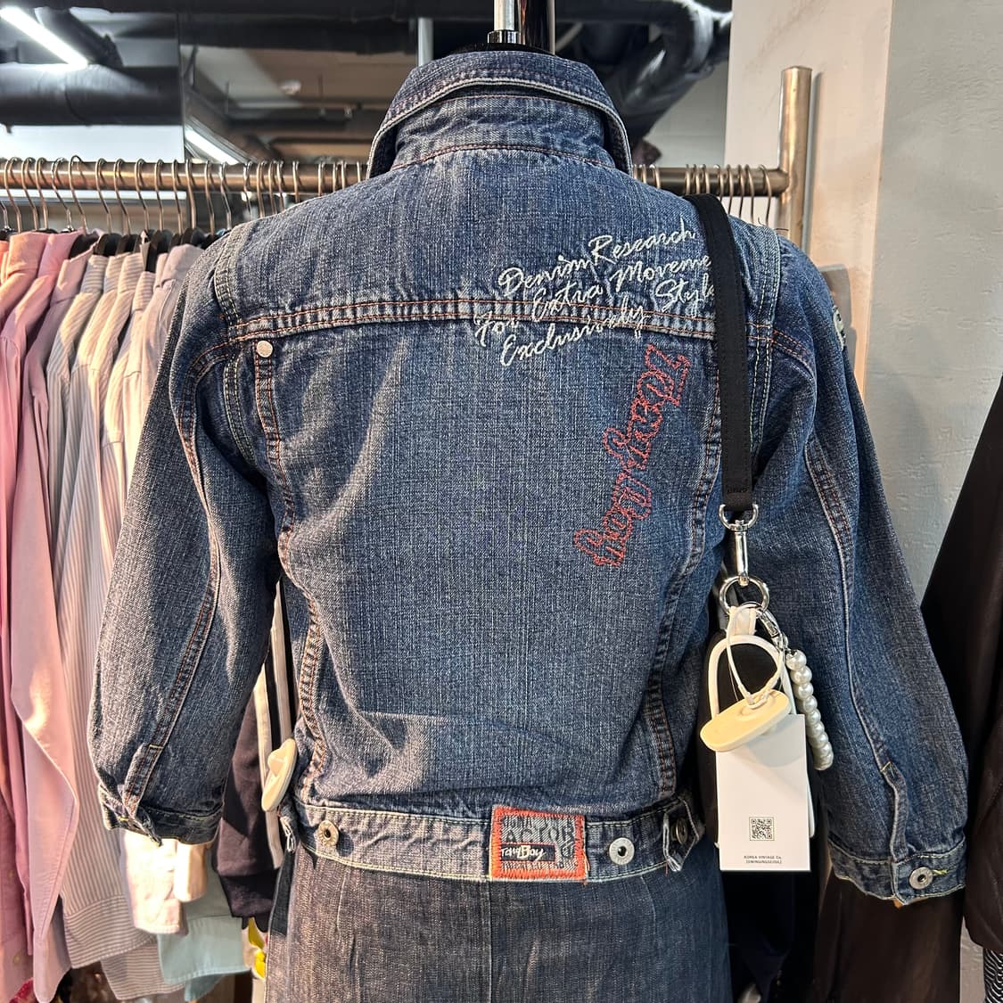 Vintage y2k Embroidery Denim Jacket 상품이미지5