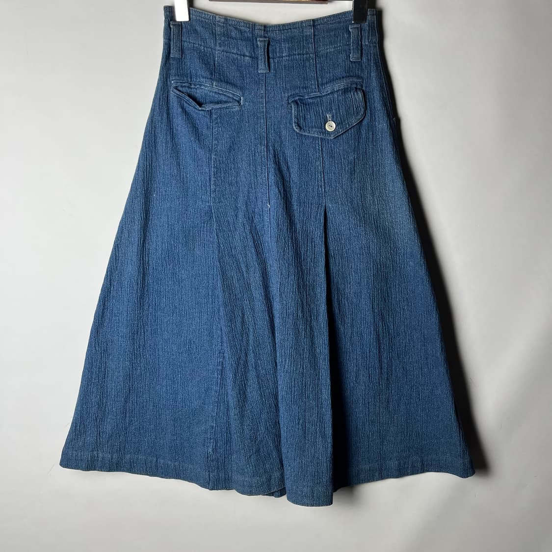 [ISSEY MIYAKE HAI] 90's 하이 스포츠 데님 롱스커트 상품이미지2