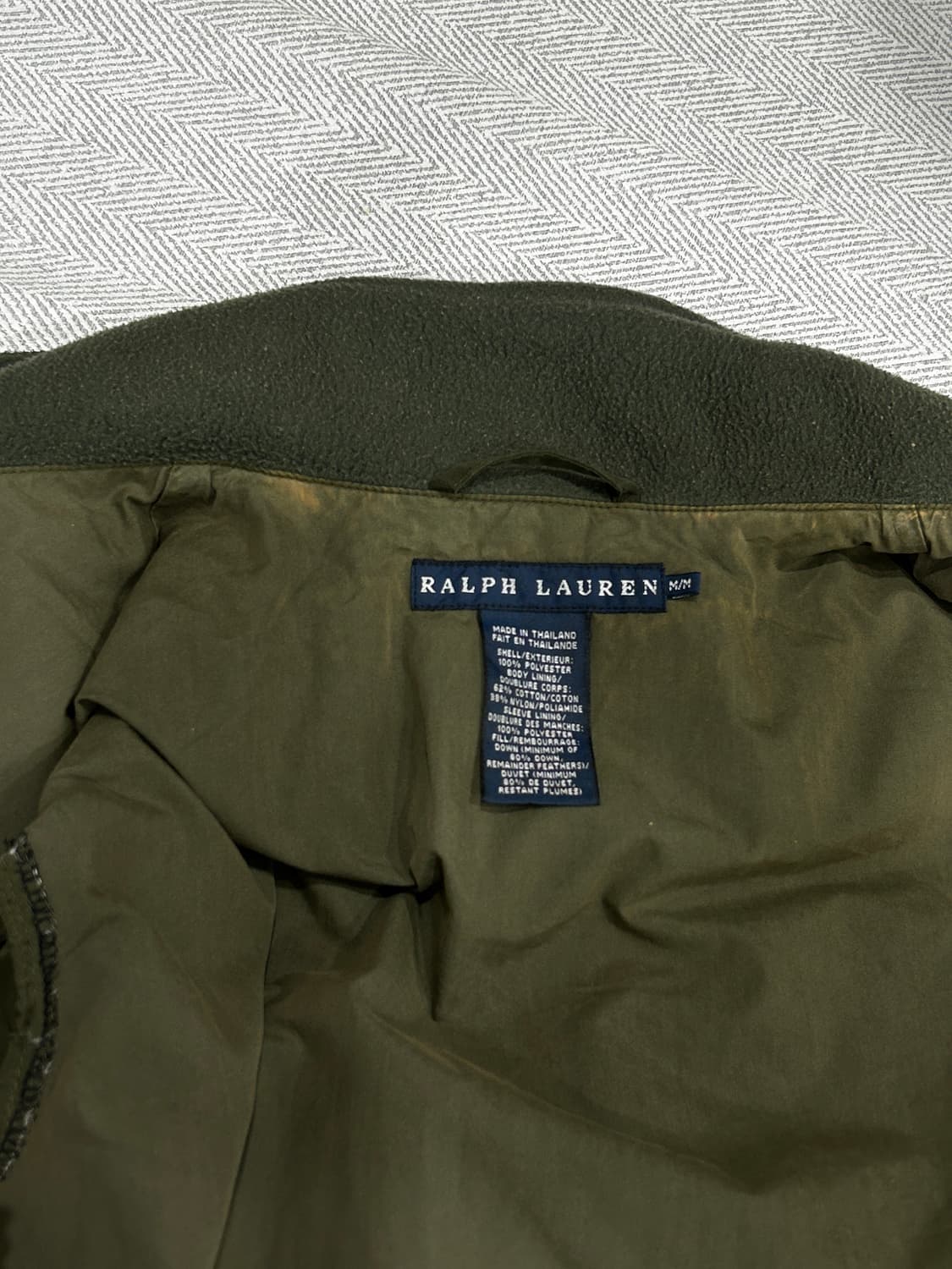 폴로랄프로렌 카키 포켓 다운 패딩 조끼 M 상품이미지10