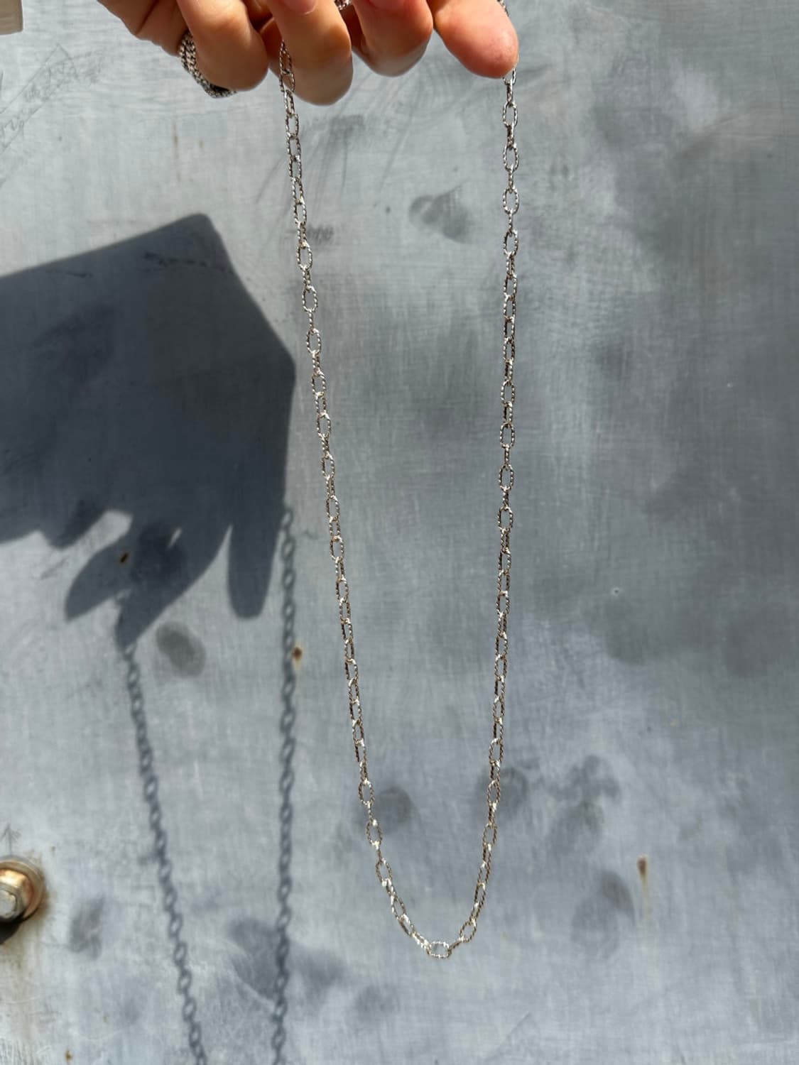 Twisted Oval Link Chain 925 Silver Neckl 상품이미지2