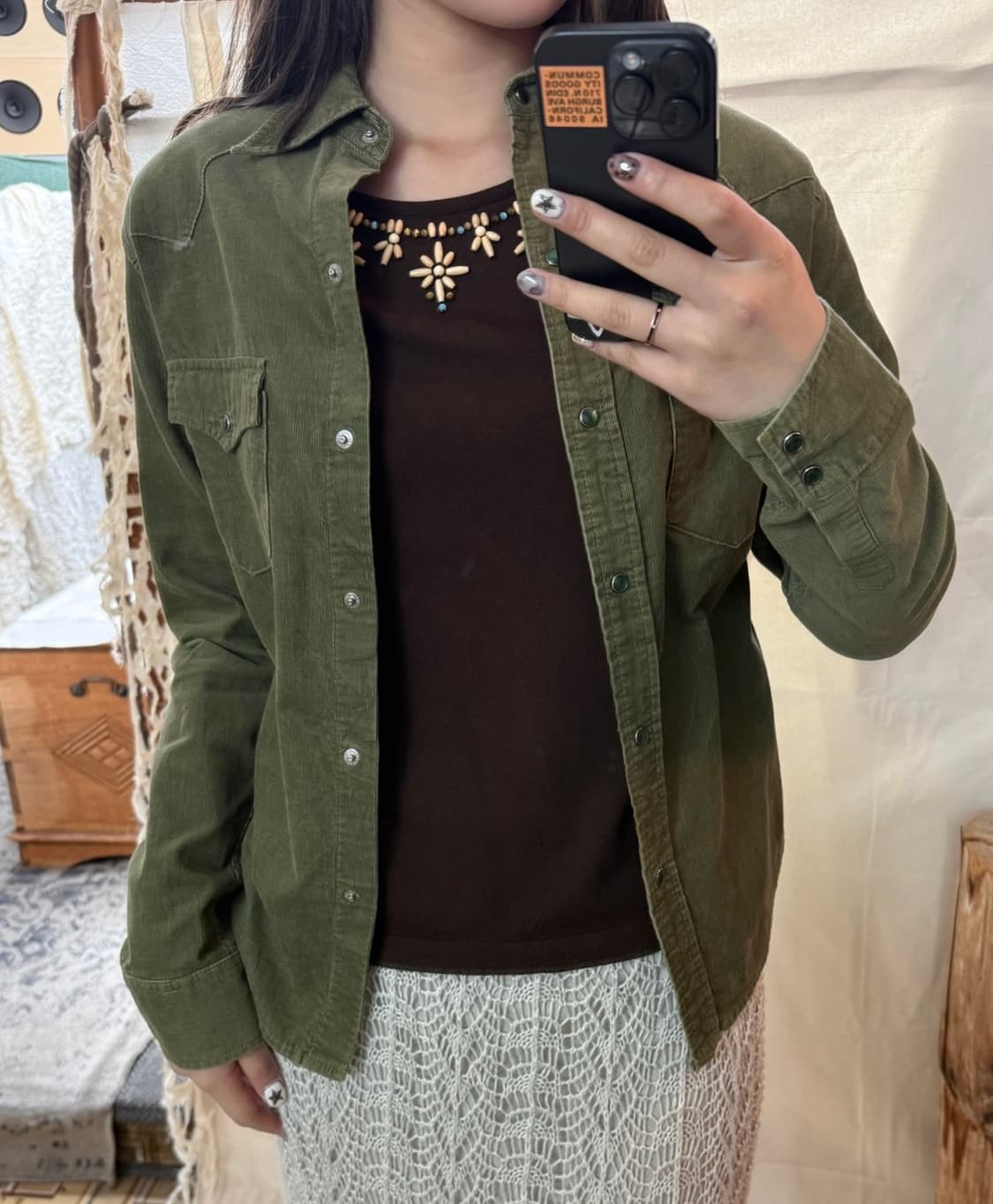 wood beads top 상품이미지5