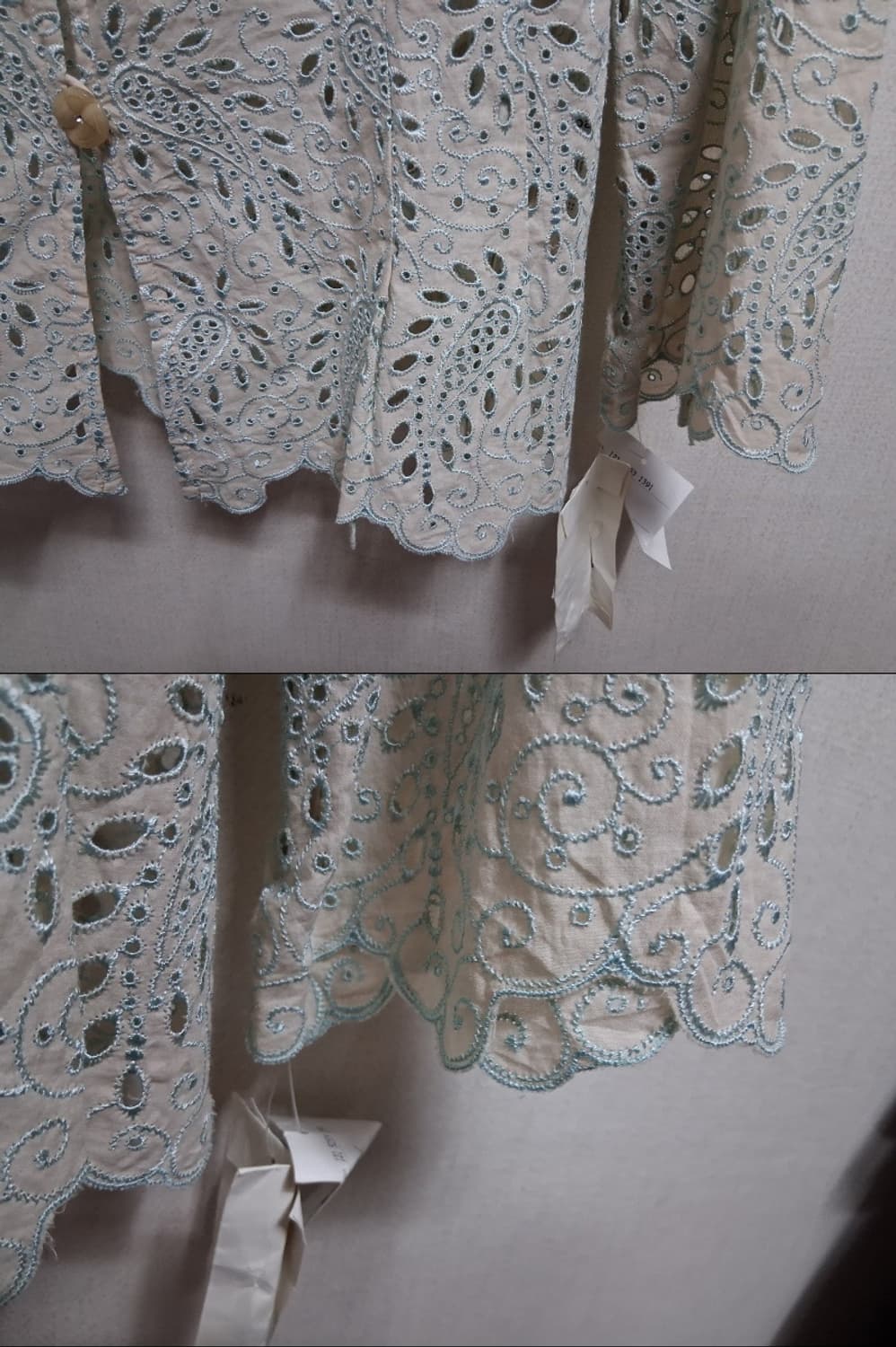 일본빈티지 Tronco Palla 아사면 레이스블라우스 가디건 미착새옷  상품이미지5
