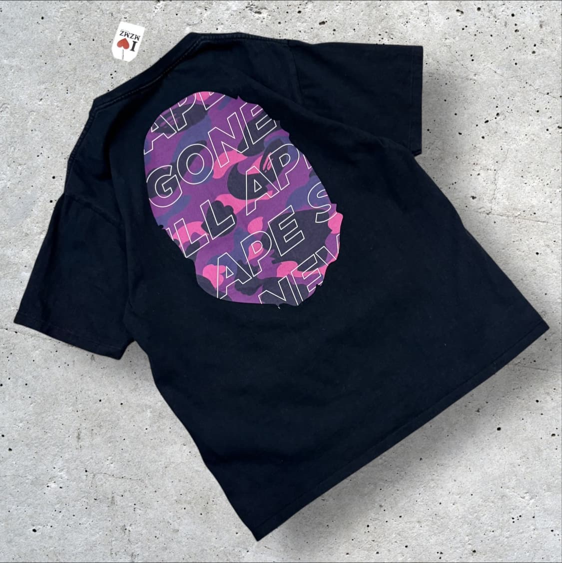 [M] BAPE 베이프 퍼플 카모 반팔 티셔츠 B463 상품이미지2