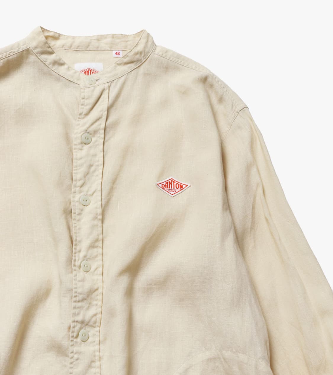 DANTON - BAND COLLAR LINEN SHIRT 상품이미지3