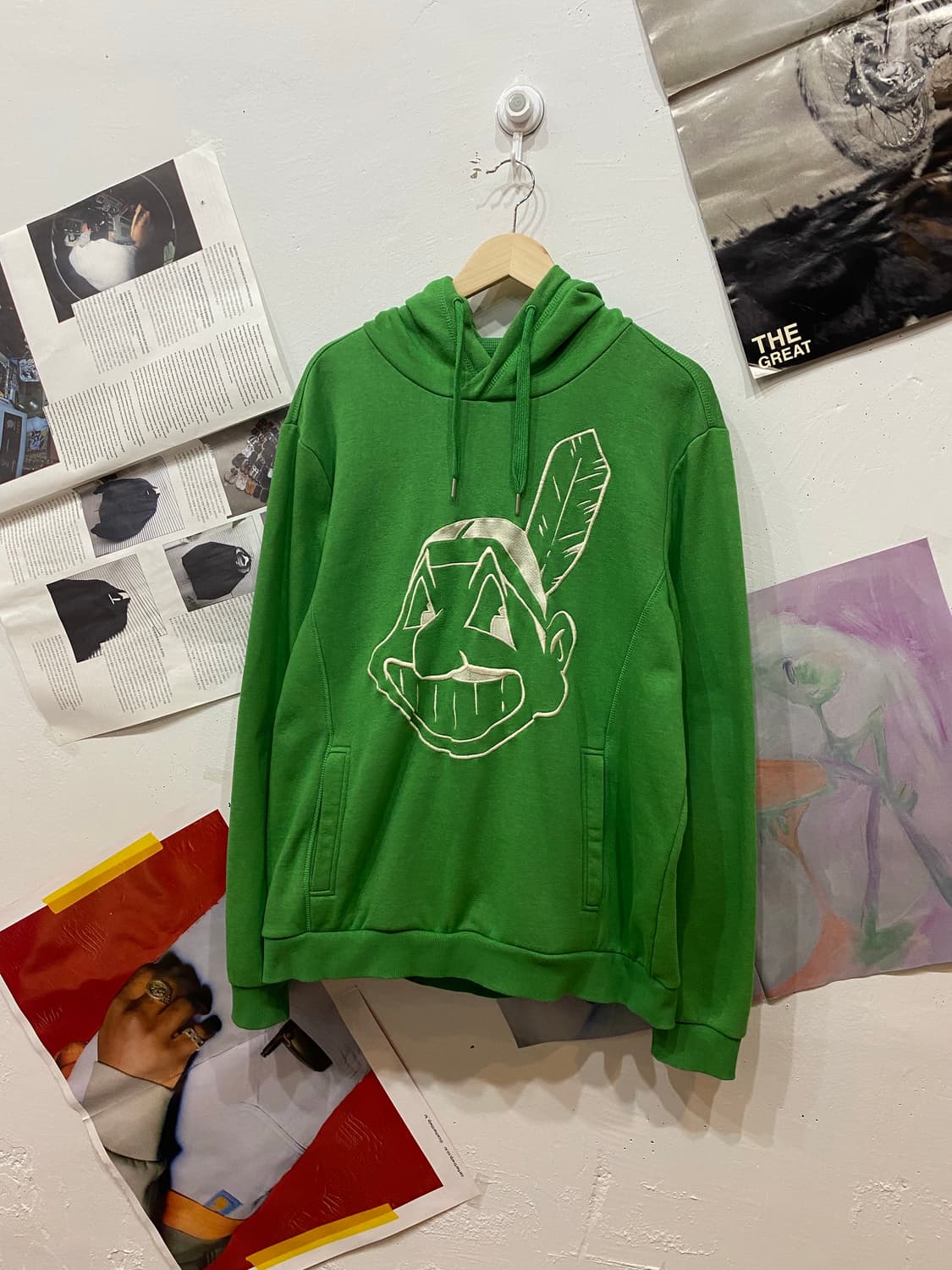 MLB 클리블랜드 인디언스 후드 그린 110 상품이미지1