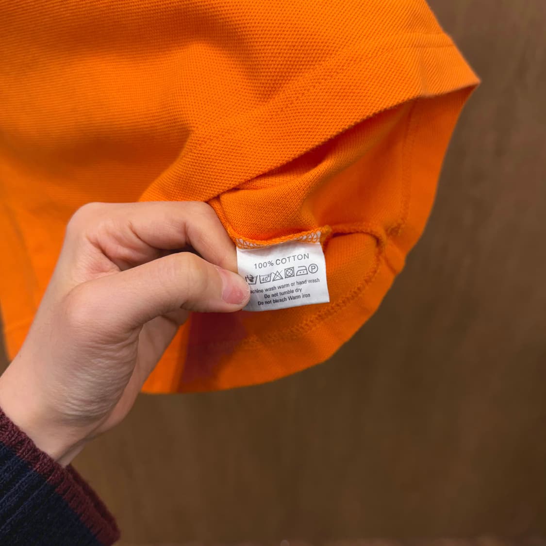 버버리 런던 반팔 티셔츠 카라넥 로고 자수 무지 디테일 슬림핏 오렌지 상품이미지9