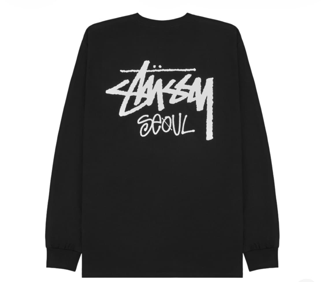 스투시 스탁 서울 롱슬리브 티셔츠 블랙 상품이미지1