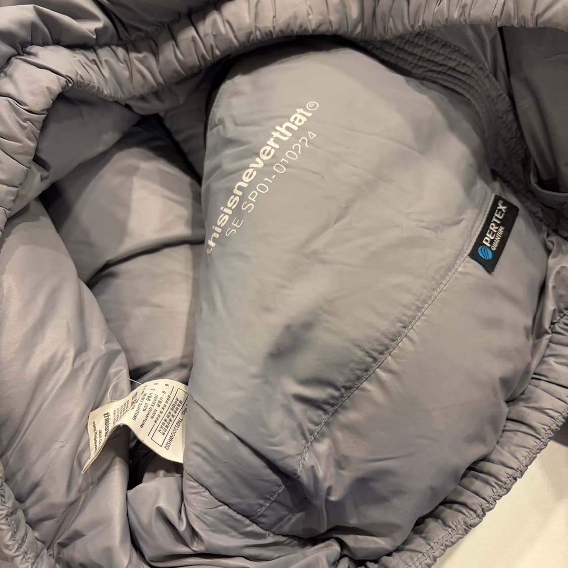 [M] 디스이즈네버댓 퍼텍스 패딩 점퍼 회색 C19 상품이미지6