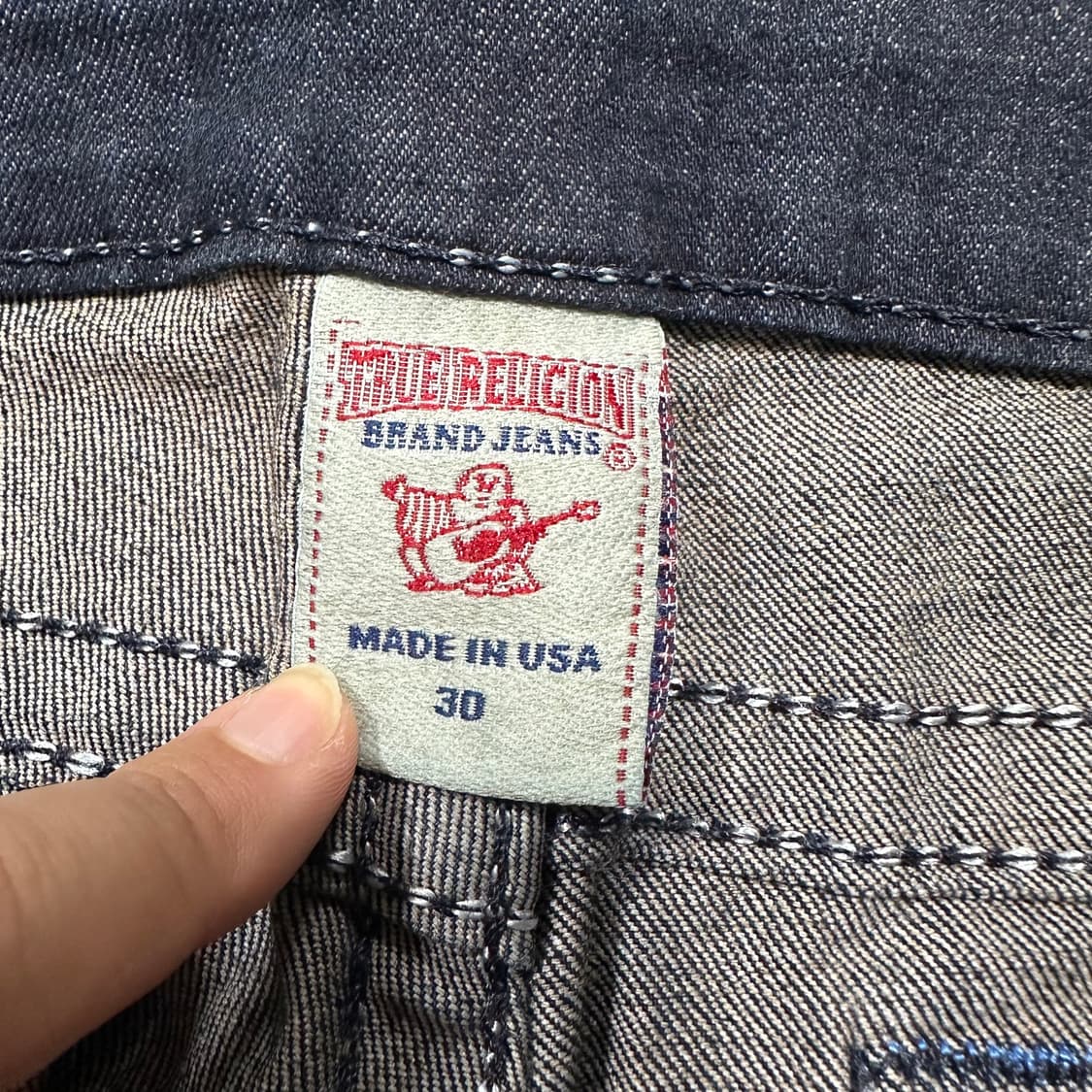 ✨ (바배) 트루릴리젼 USA 여성 스티치 데님 팬츠  상품이미지5