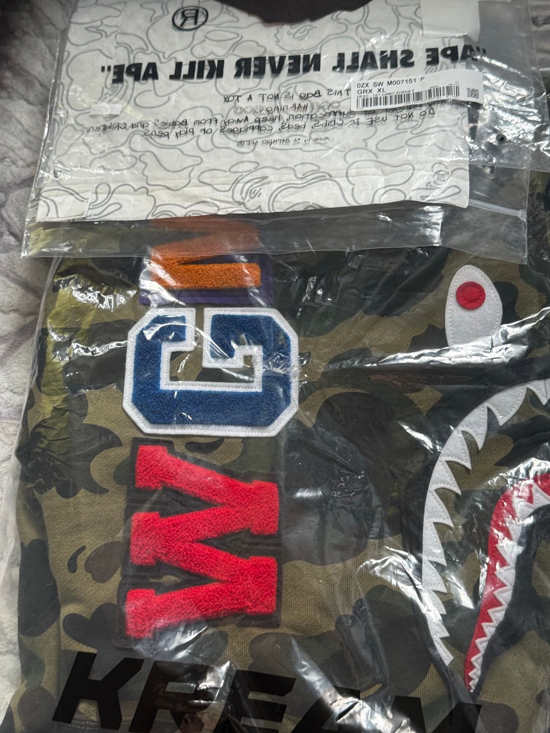 베이프 퍼스트 카모 풀 집 후드 XL(새상품) 상품이미지2