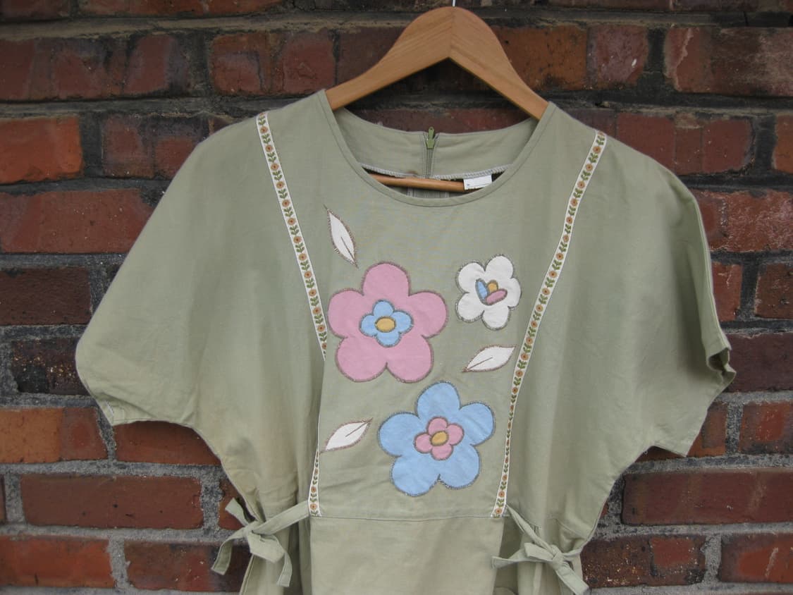 japanese vintage 꽃자수 원피스 상품이미지1