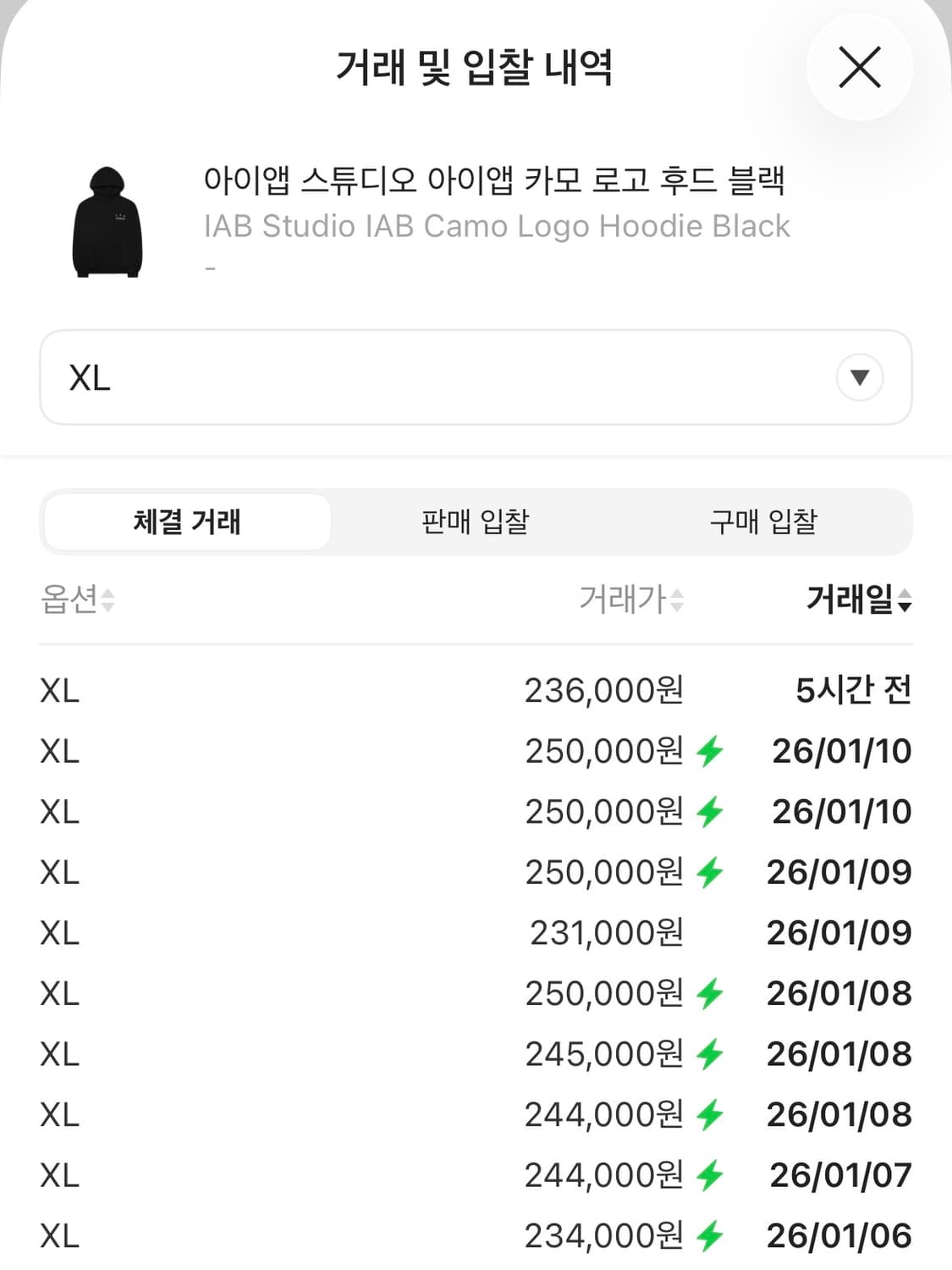 [XL, 택포] 아이앱 스튜디오 블랙 카모 후드티 상품이미지4