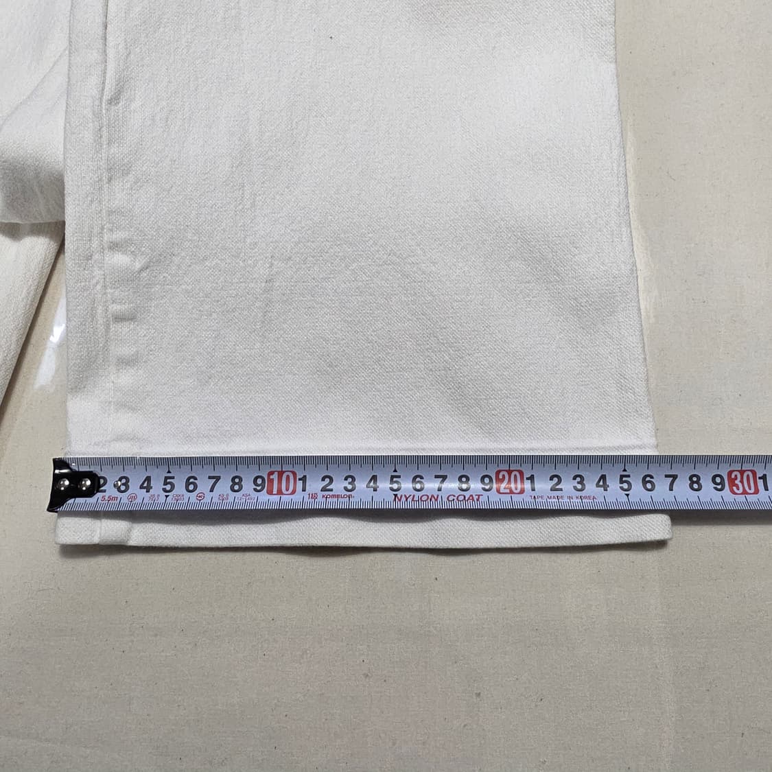 1169 BLOSSOM H COMPANY 화이트 와이드 코튼 팬츠 상품이미지5