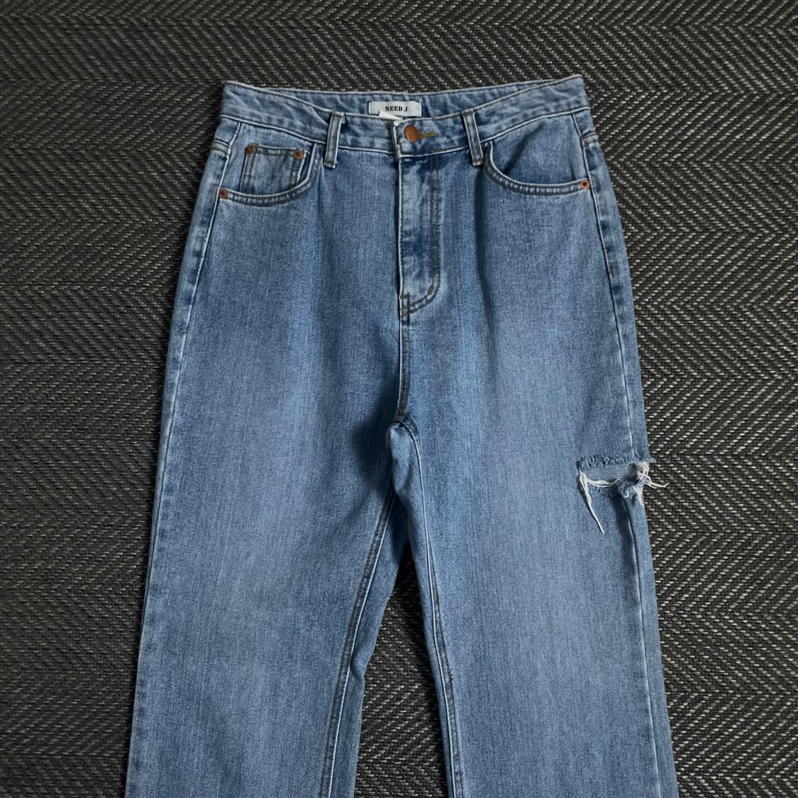 빈티지 우먼스 디스트로이드 슬림 데님 팬츠o 3968 상품이미지3