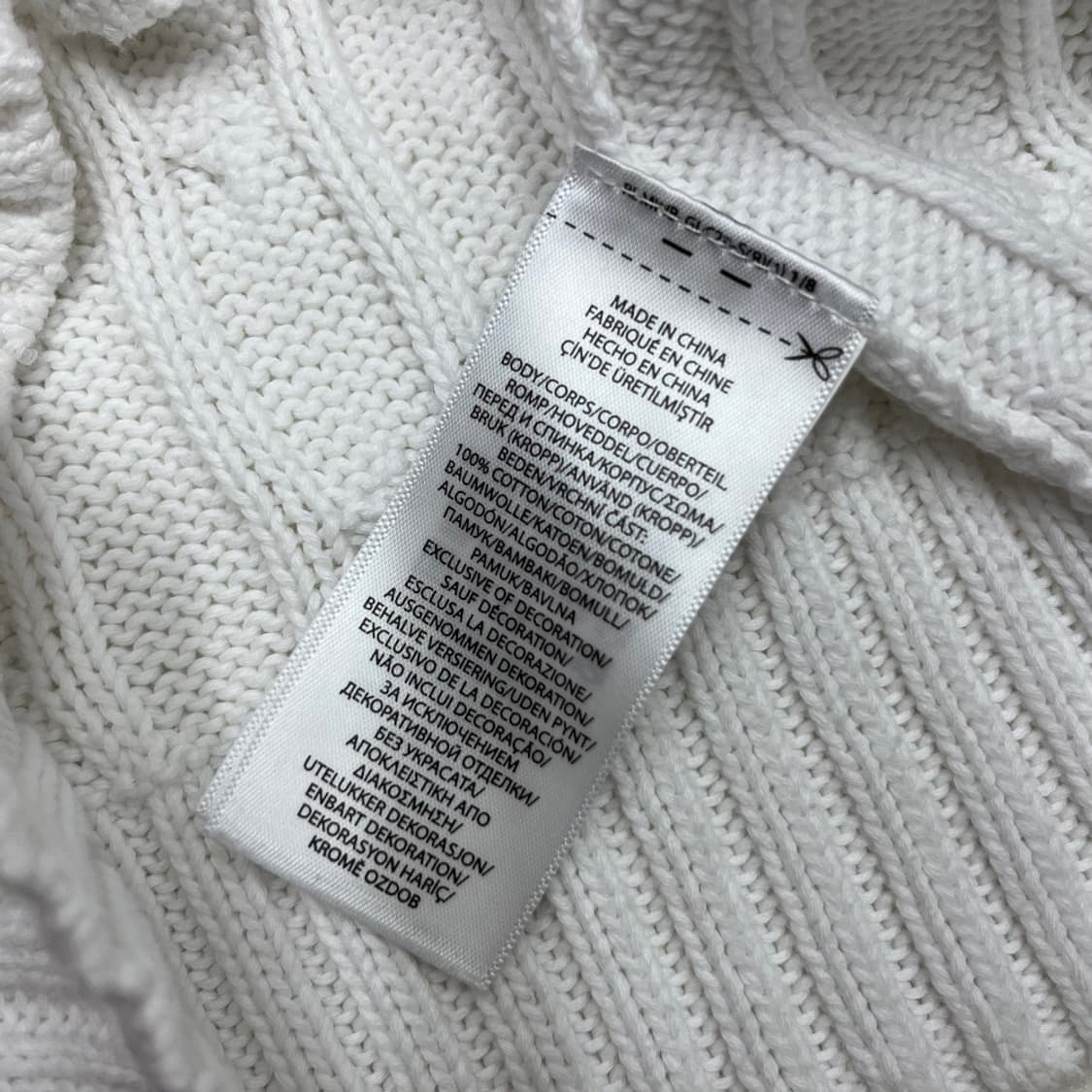 폴로 랄프로렌 네이비포니 화이트 꽈배기 반팔 니트 S 상품이미지5