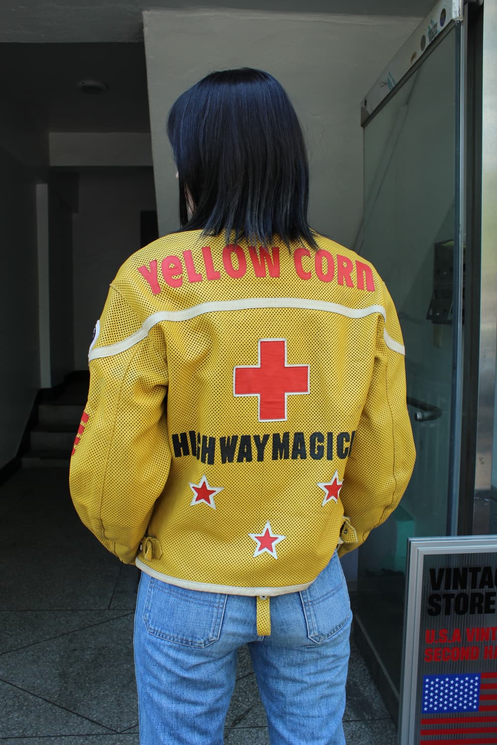 90s Yellow Corn racing jacket 상품이미지2