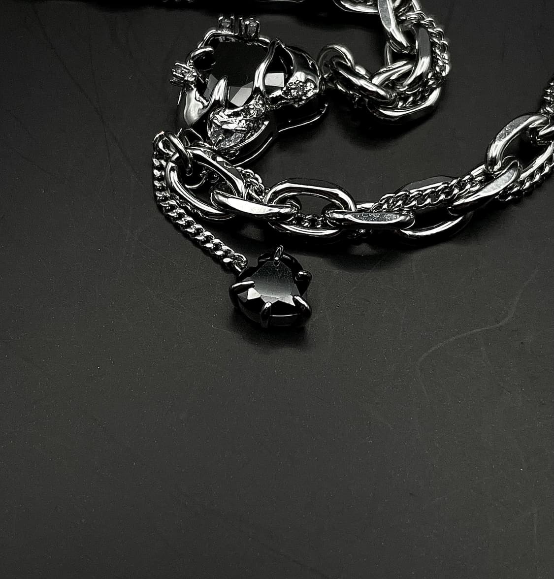 pcr053 Black heart necklace 상품이미지5