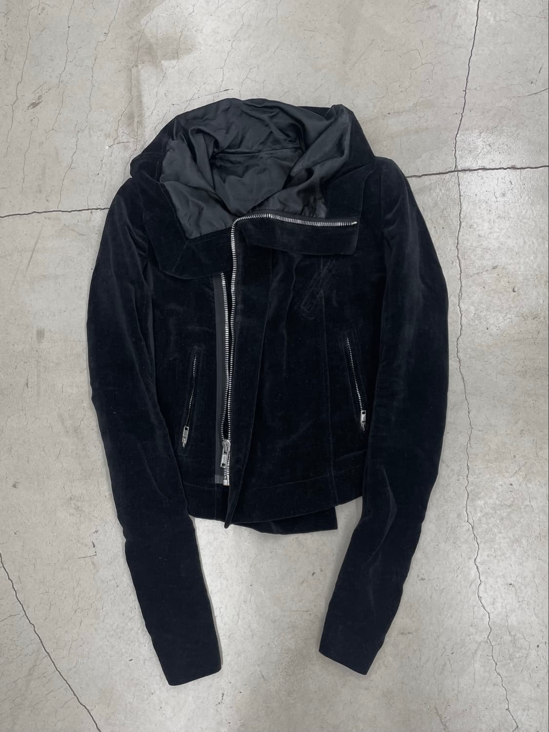 Rick owens FW16 Velvet High-Neck Jacket 상품이미지1
