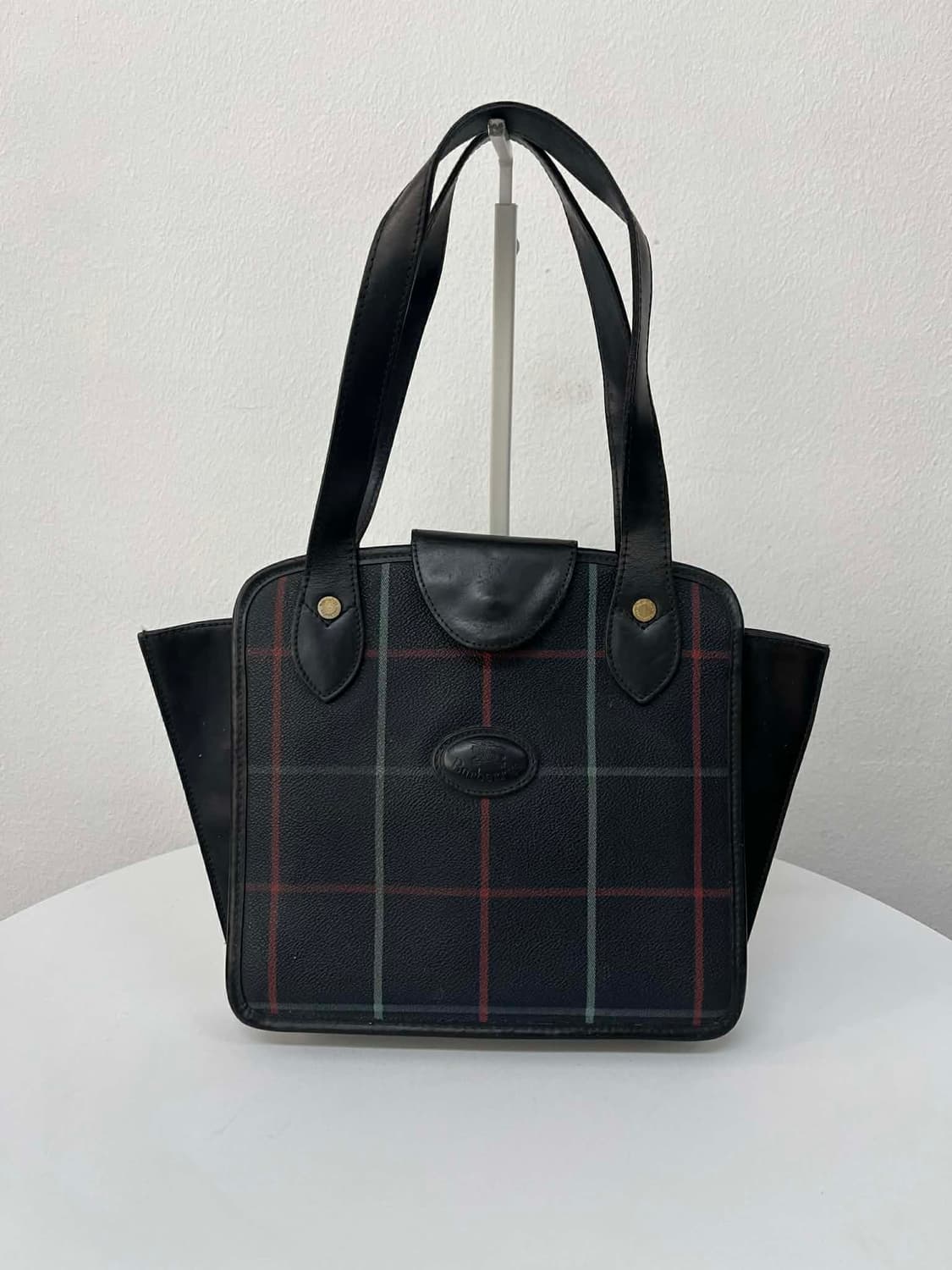 버버리 빈티지 노바체크 네이비 숄더 토트백 상품이미지1