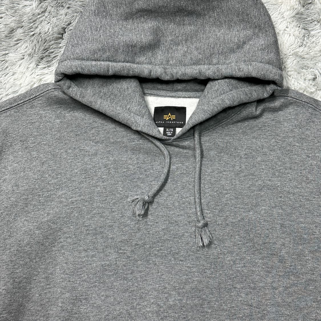 알파인더스트리 오버핏 그레이 후드티 XL 상품이미지2