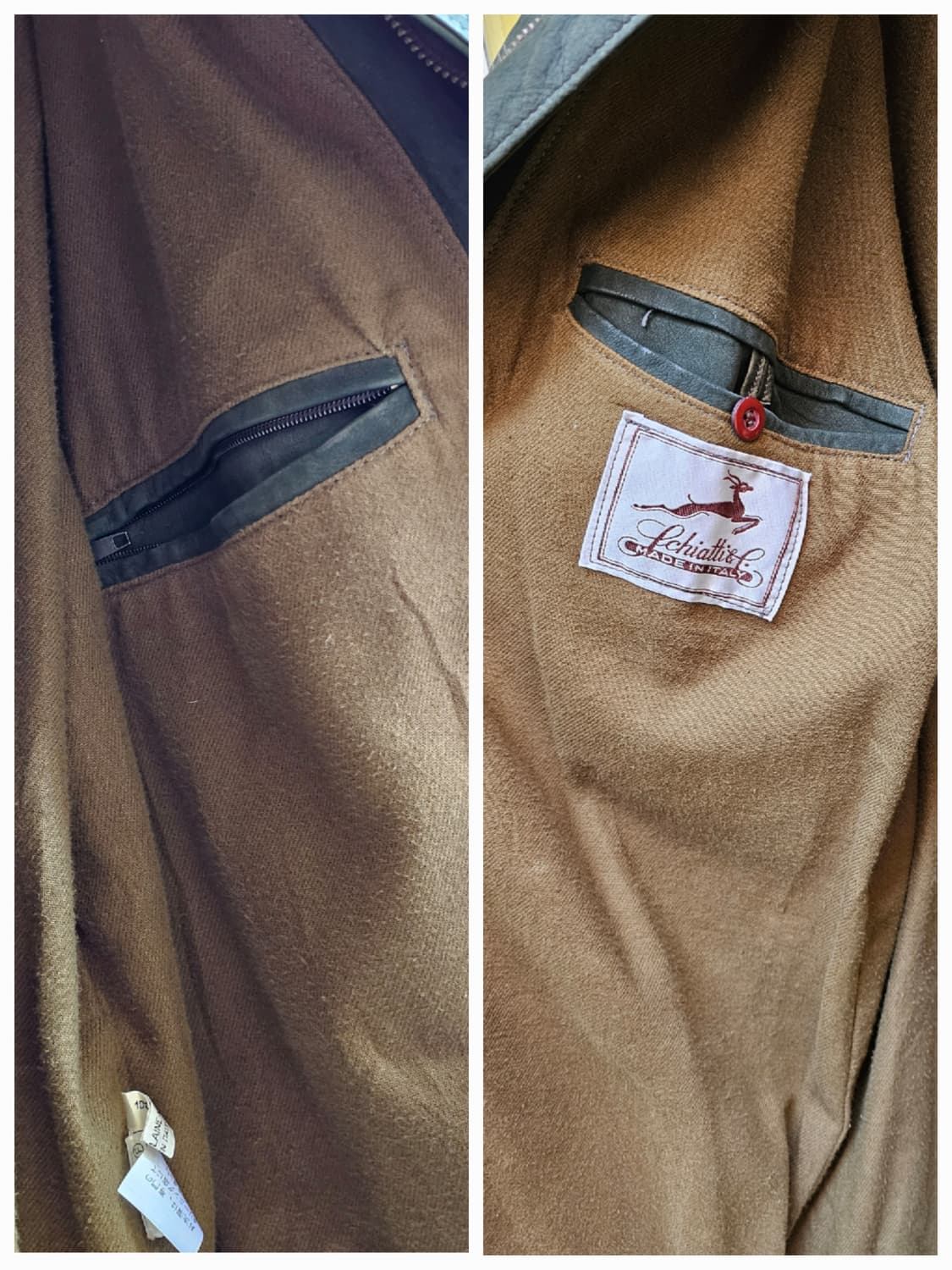 Schiattis Italy 카키 램스킨 필드자켓 상품이미지8