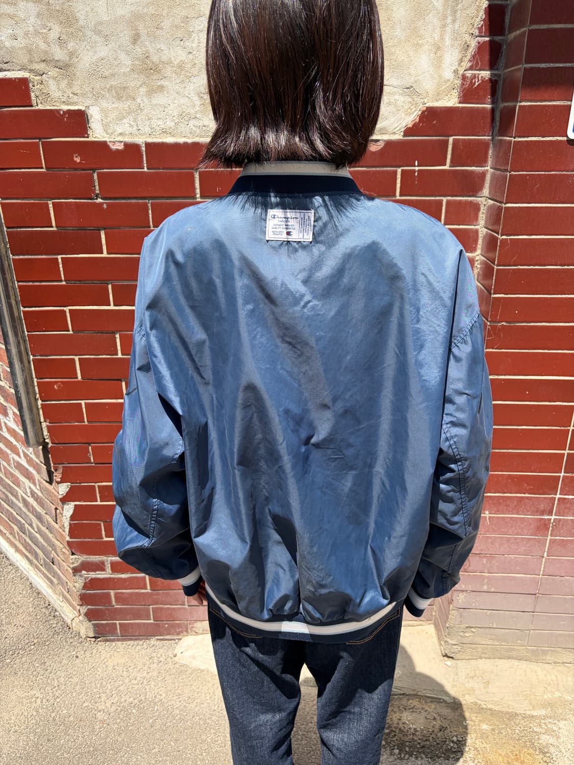 00s Champion 나일론 스타디움 자켓 XL  상품이미지6