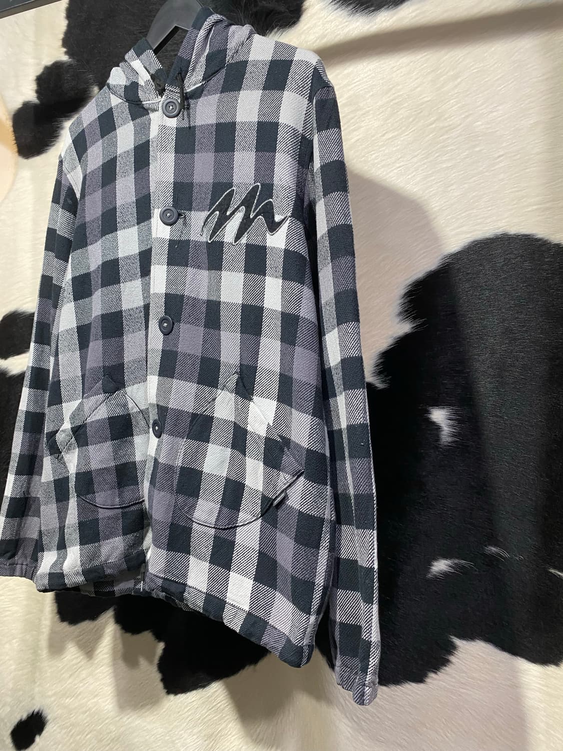 Montage 패치 디테일 체크 후드자켓 상품이미지4