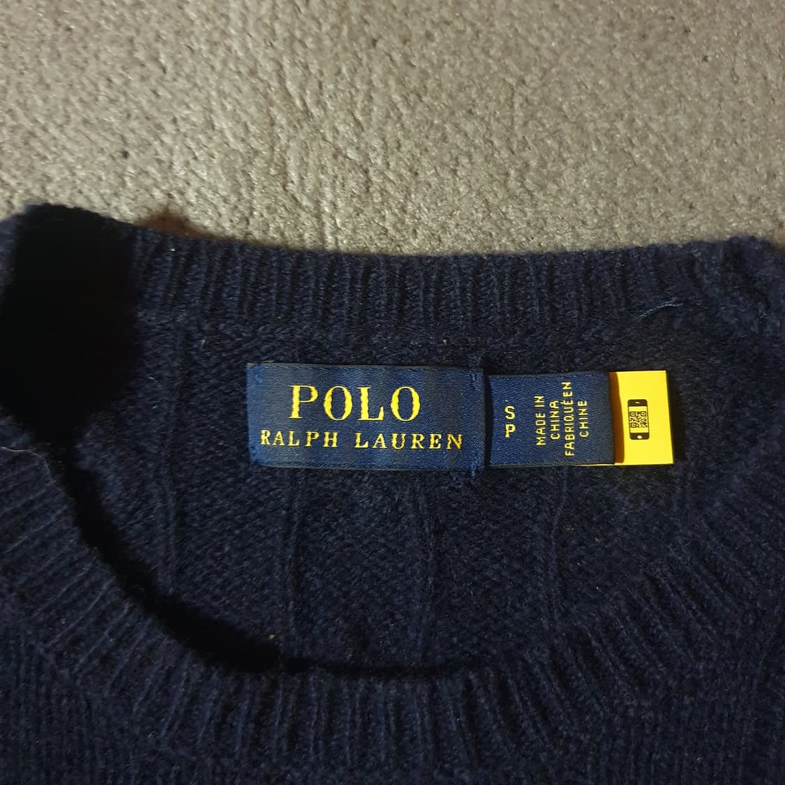 폴로 여성 울 캐시미어 케이블 니트 S 네이비 상품이미지6