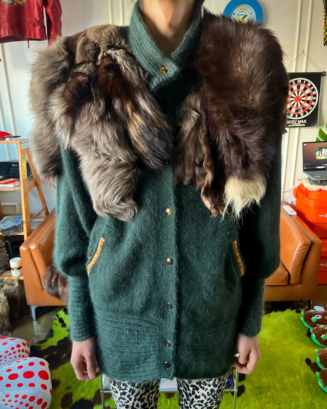 G.K 伊太利喜 Archive Real Fox Mohair Jacket 상품이미지3