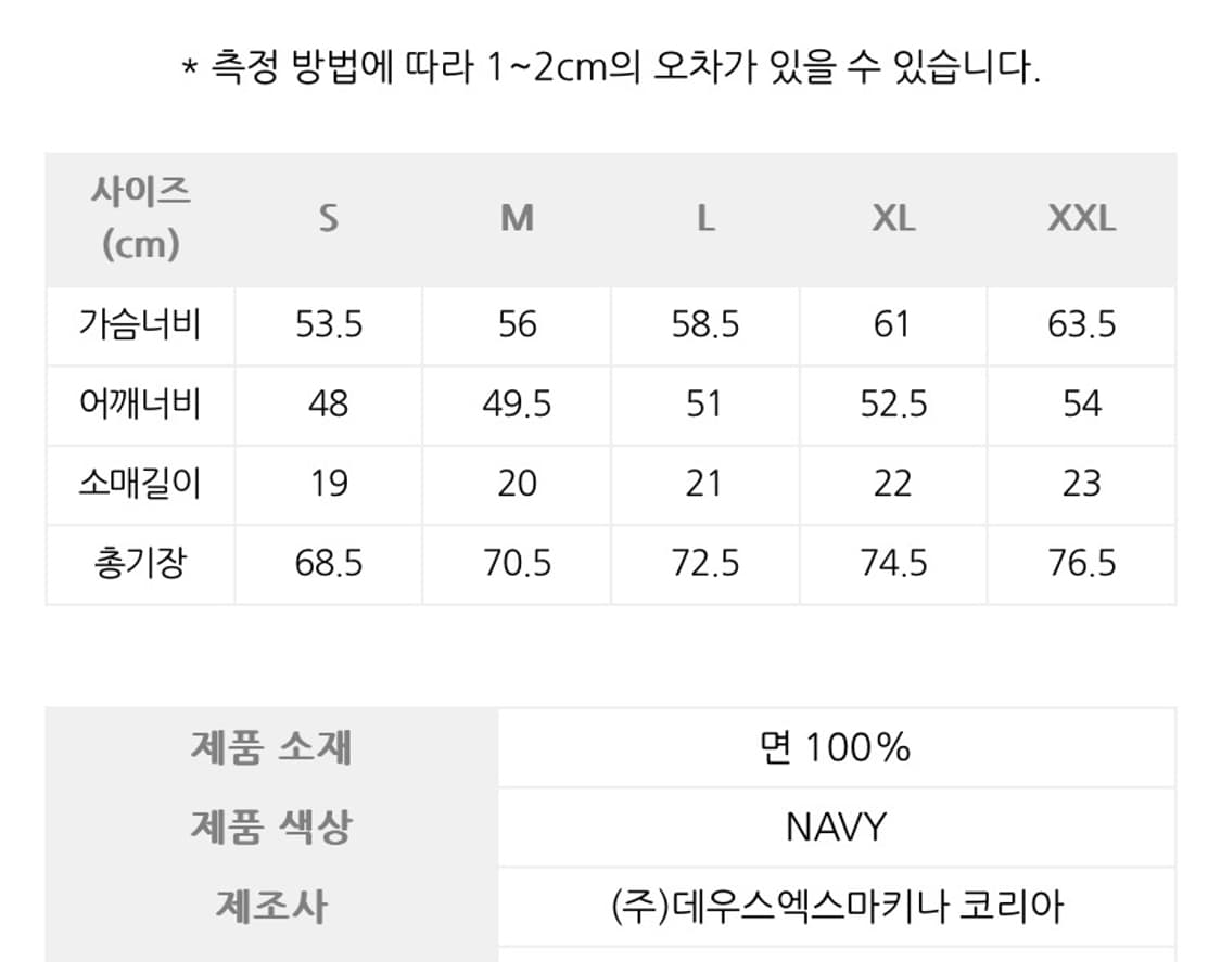 데우스 엑스 마키나 반팔 네이비 S 상품이미지2