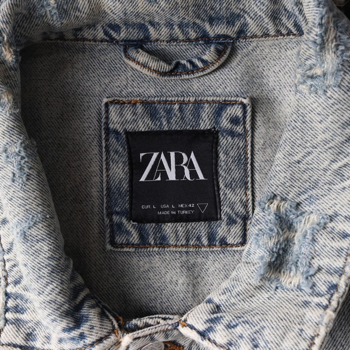 ZARA 빈티지 워싱 그래피티 데님 자켓 L 상품이미지5