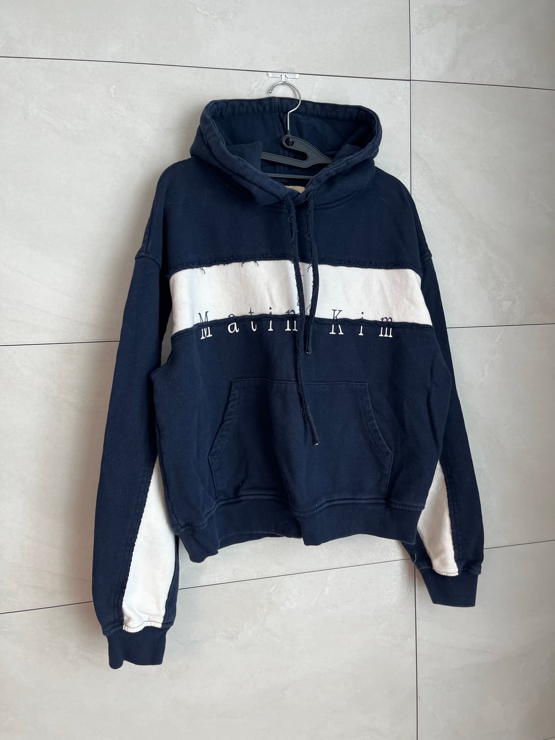 Matin Kim 마뗑킴 데님 후드티 네이비 (S) 상품이미지2