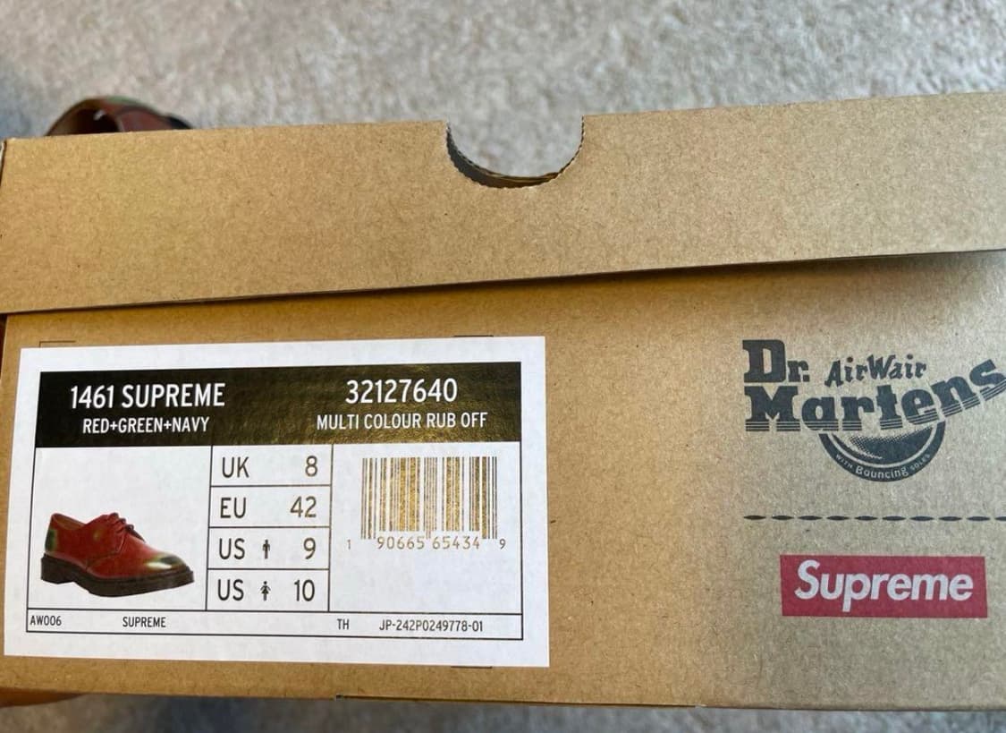Supreme x Dr. Martens 1461 3-Eye Shoe 상품이미지4