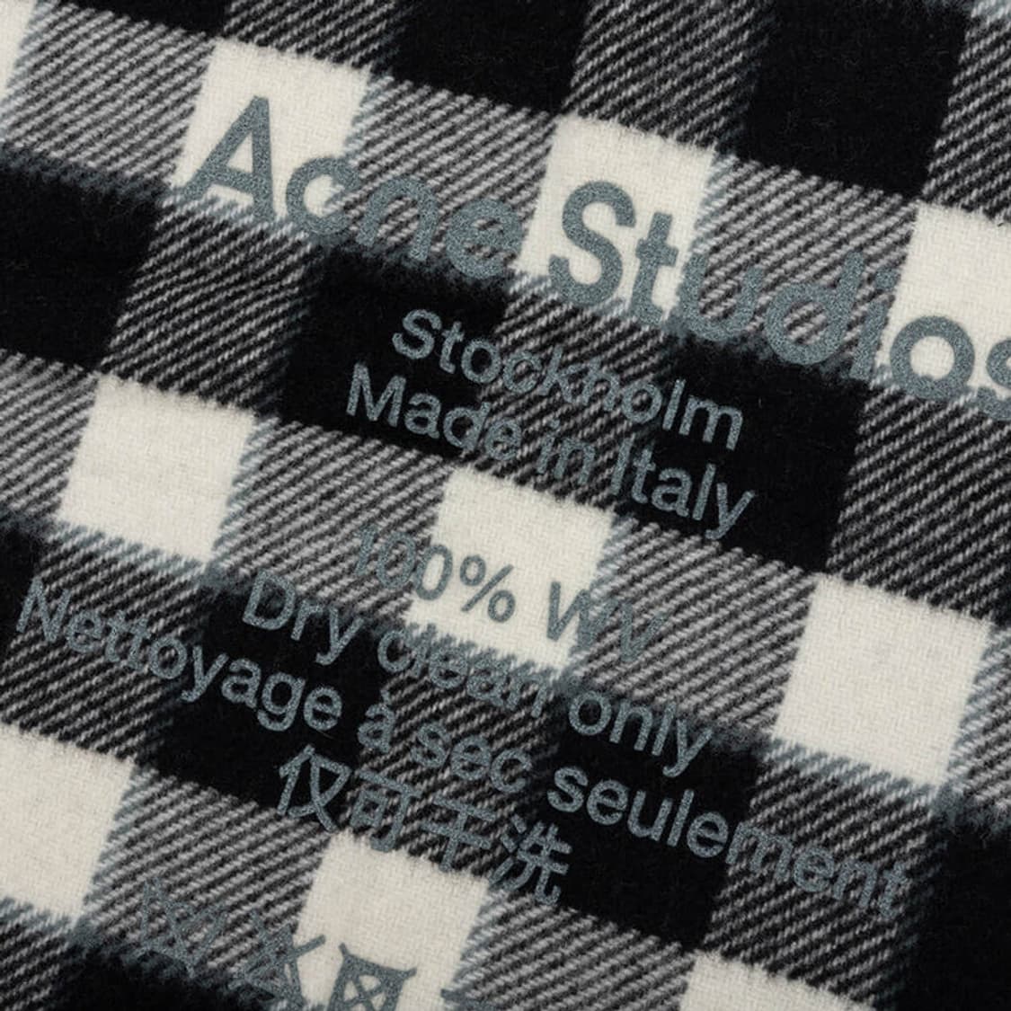 (새제품) 아크네 스튜디오 체크 울 머플러 그레이 블랙 화이트 상품이미지7