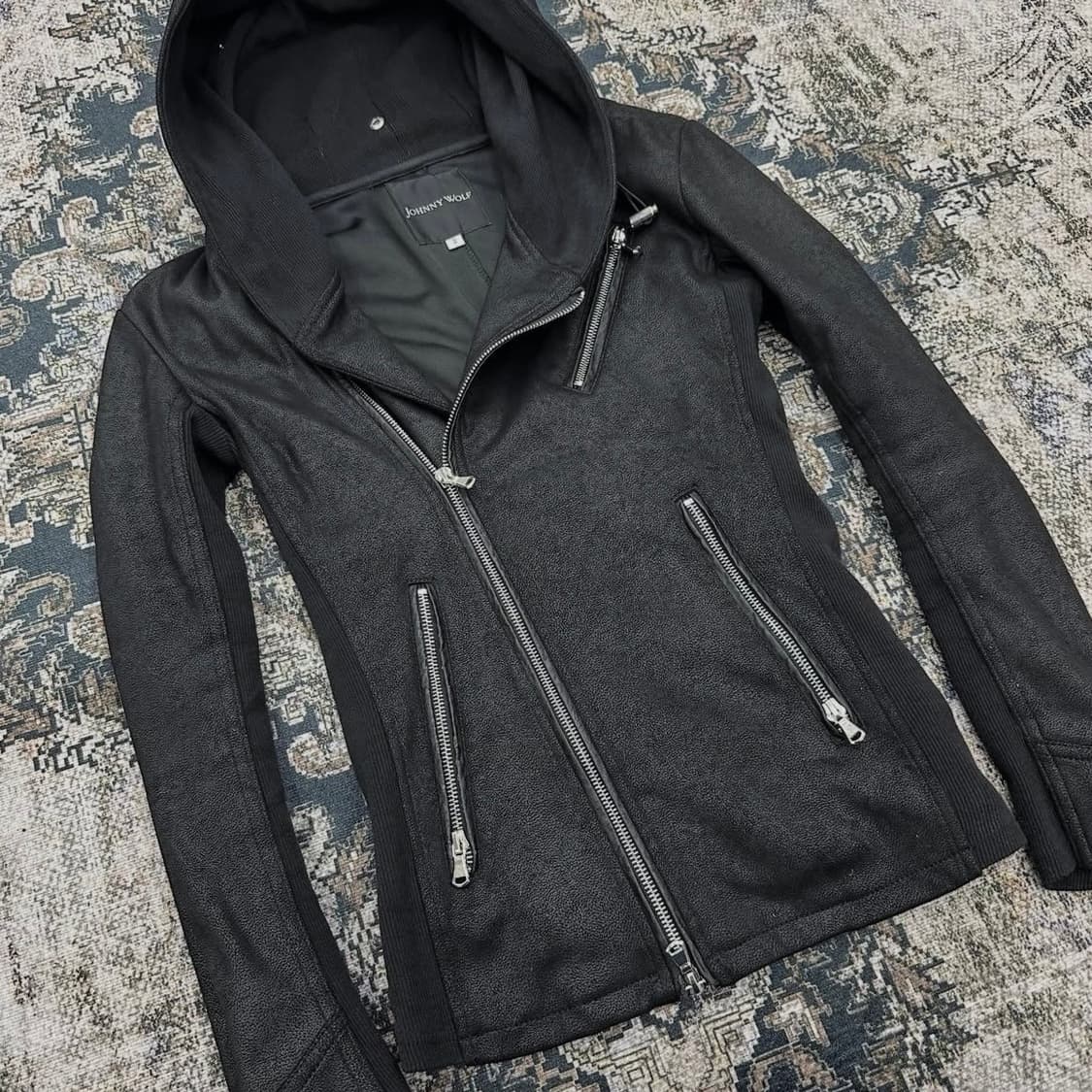 Johnny wolf asymmetry waxed hood jacket 상품이미지3