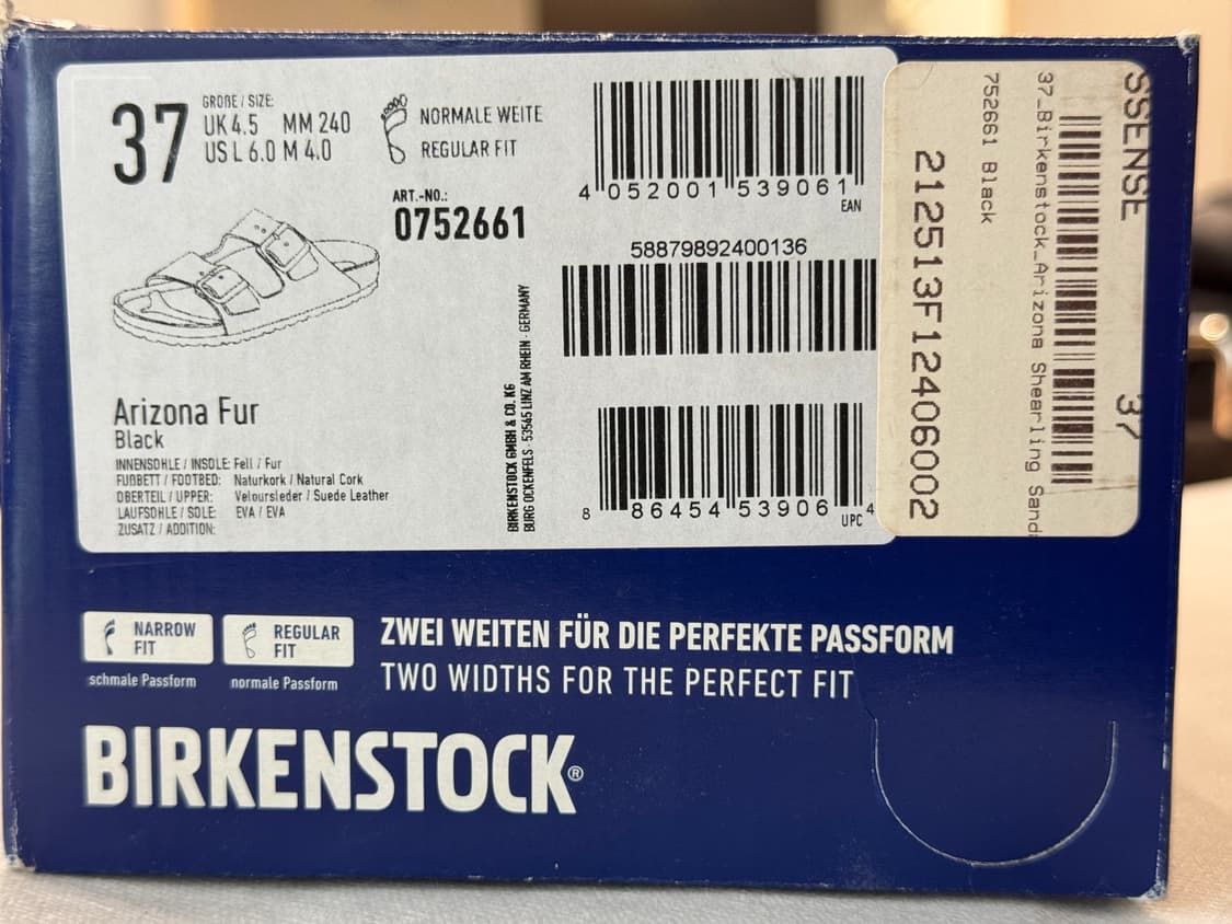 버켄스탁 아리조나 퍼 블랙 37 (240mm) 상품이미지7