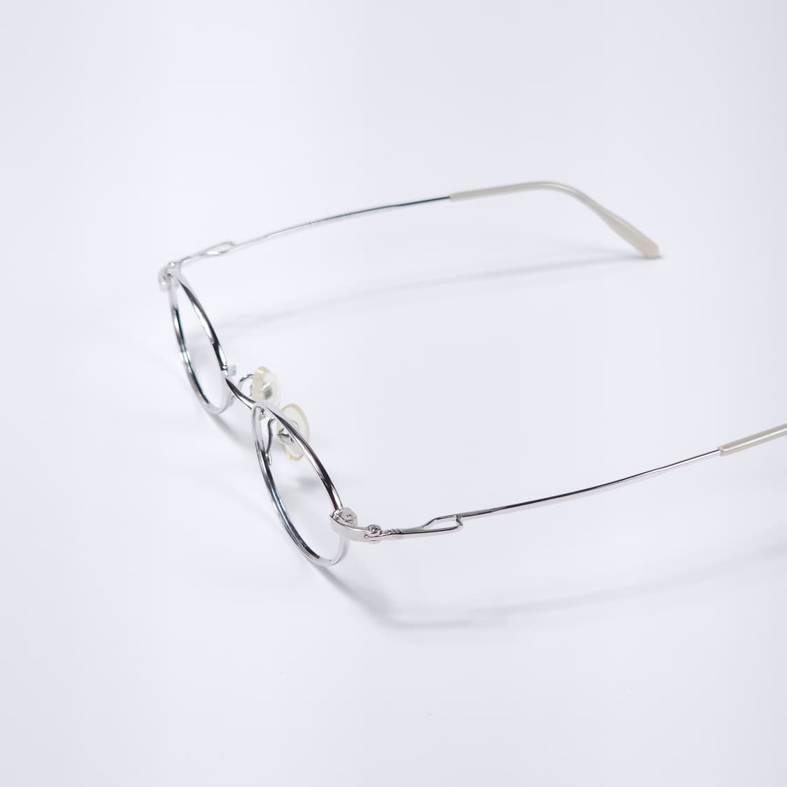18K 백금 도금 90년도 빈티지 오벌형 긱시크 안경 상품이미지1